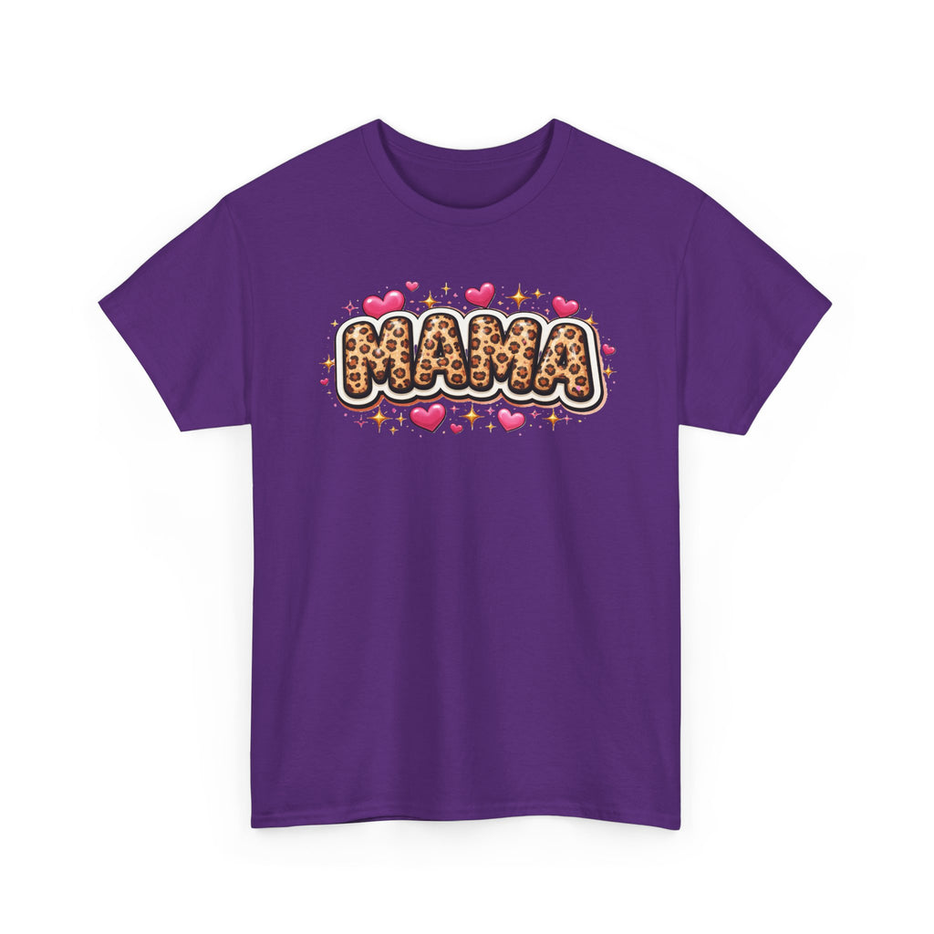 MAMA leopard print Unisex Cotton Tee