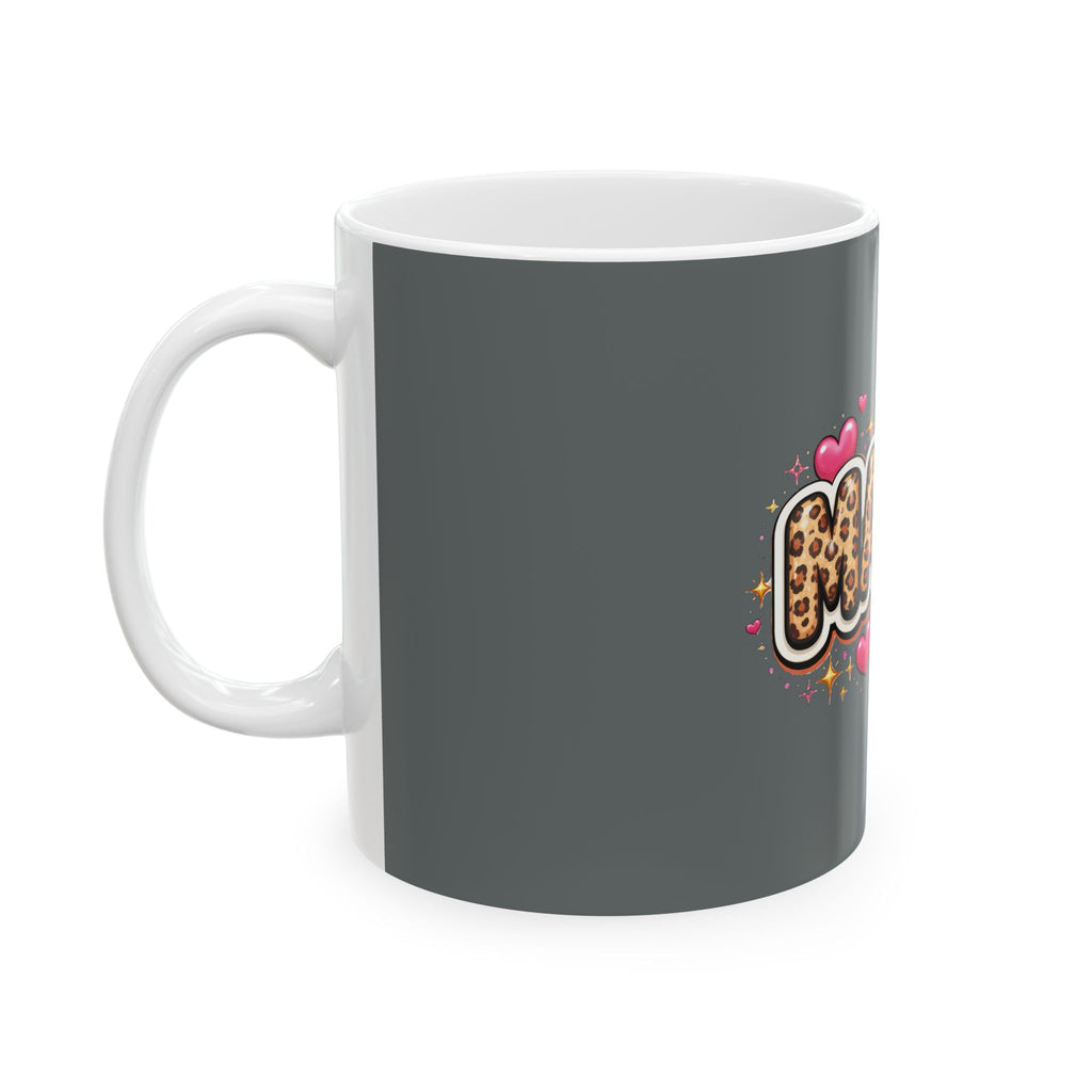 Mama Leopard Print Hearts Mug — Cute Mother’s Day Coffee Cup (11oz or 15oz)
