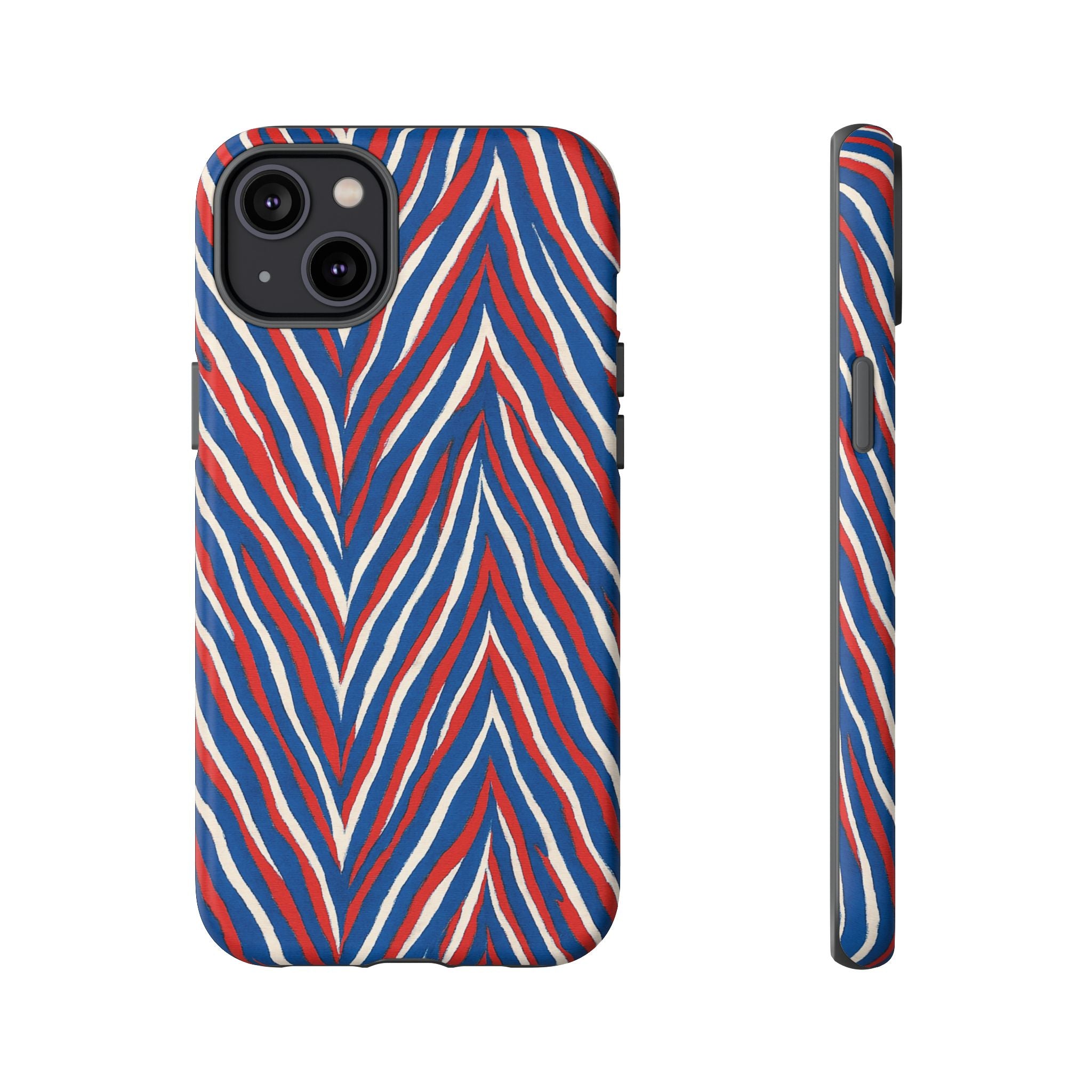 Red White Blue Zebra Stripe Tough Case | Patriotic Phone Cover