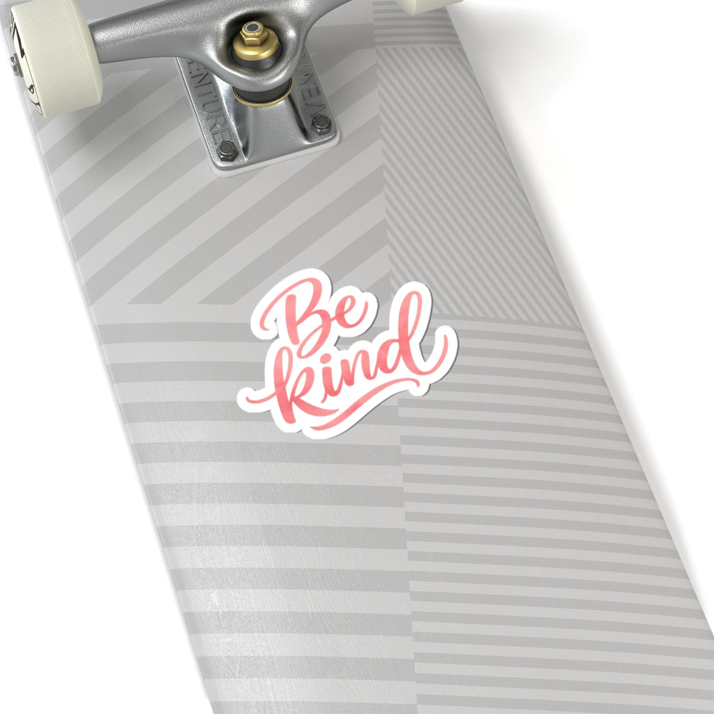 Be Kind script lettering Sticker | Kiss-Cut motivational decal
