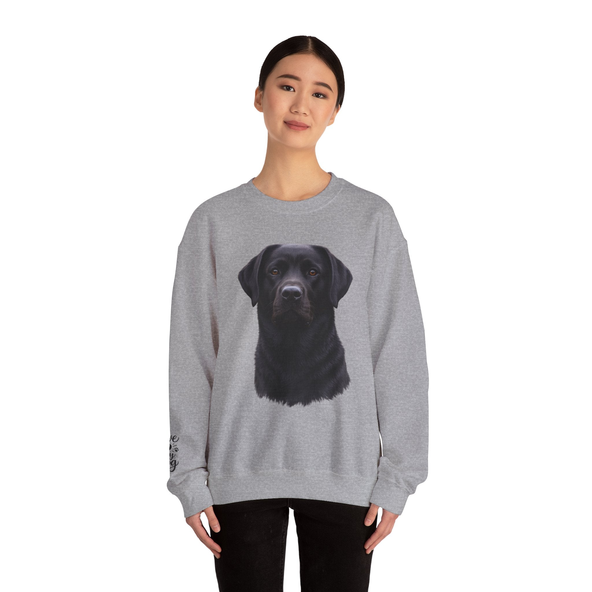 Black Labrador Portrait Sweatshirt | Dog Face Crewneck