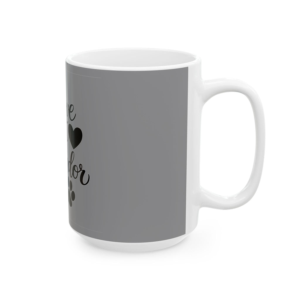 I Love My Labrador Mug | Ceramic Coffee Cup with Paw Graphic