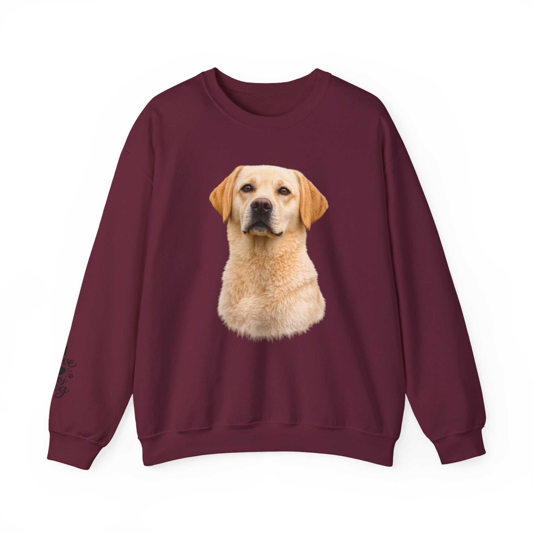 Yellow Labrador Retriever Portrait Sweatshirt | Dog Face Crewneck
