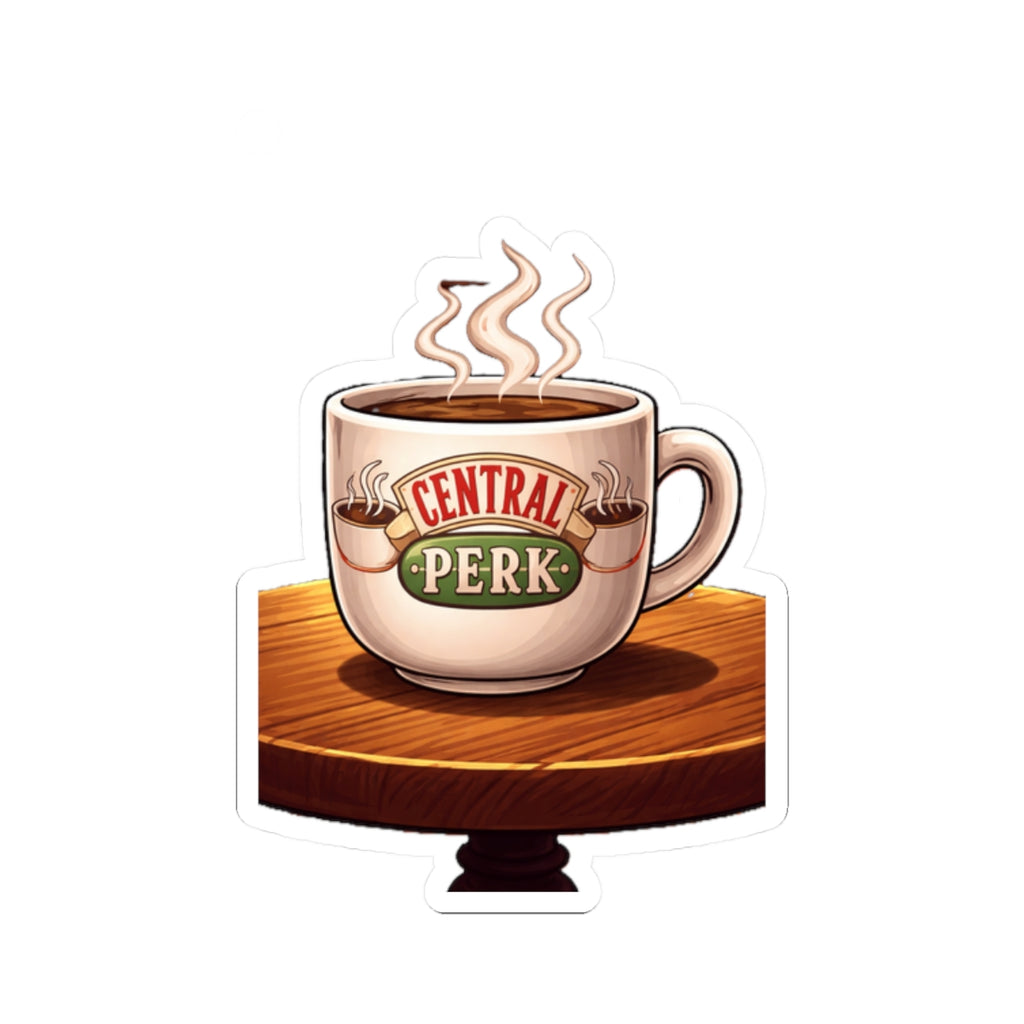 Central Perk Coffee Cup Sticker | Kiss-Cut Sticker