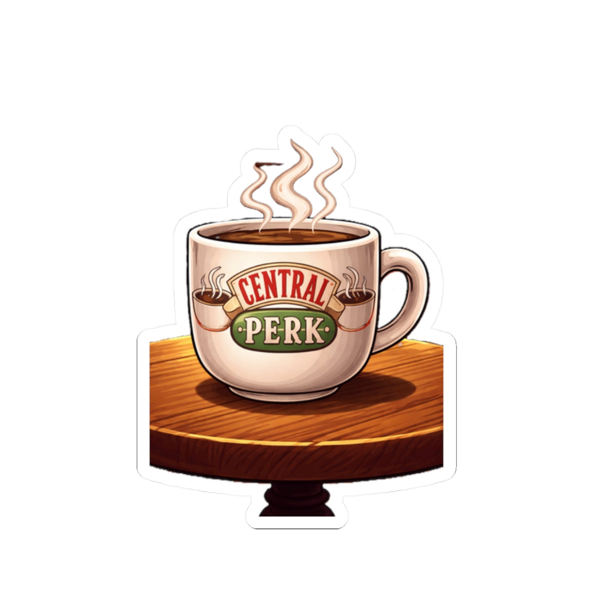 Central Perk Coffee Cup Sticker | Kiss-Cut Sticker