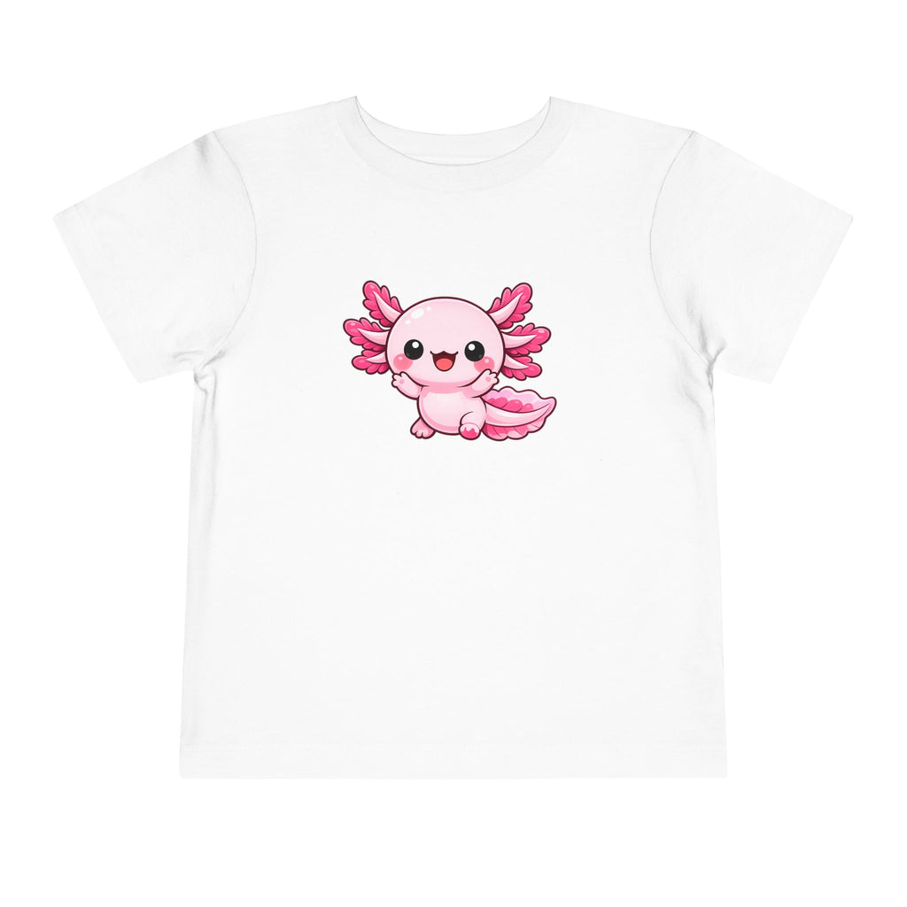 Pink Axolotl Illustration Toddler Tee | Cute Amphibian Shirt