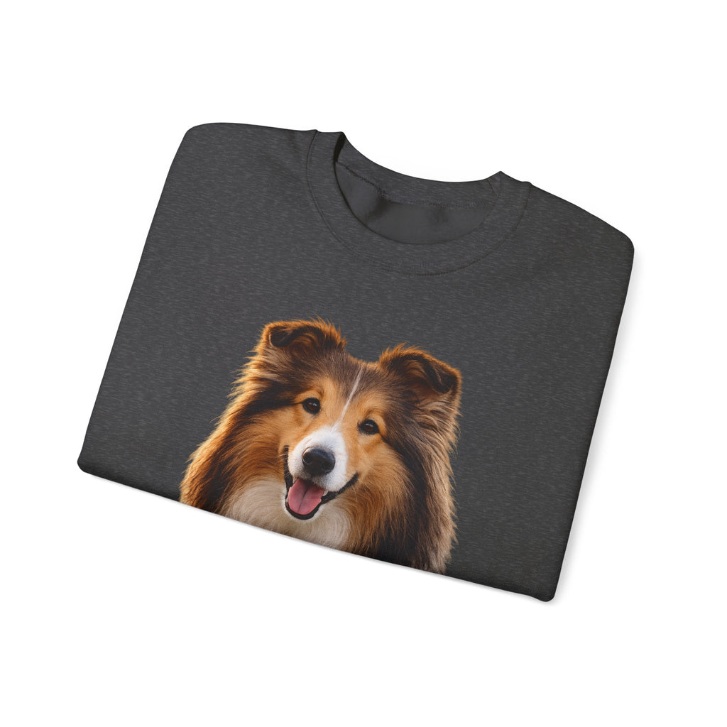 Smiling Collie Crewneck Sweatshirt | Collie Face Pullover