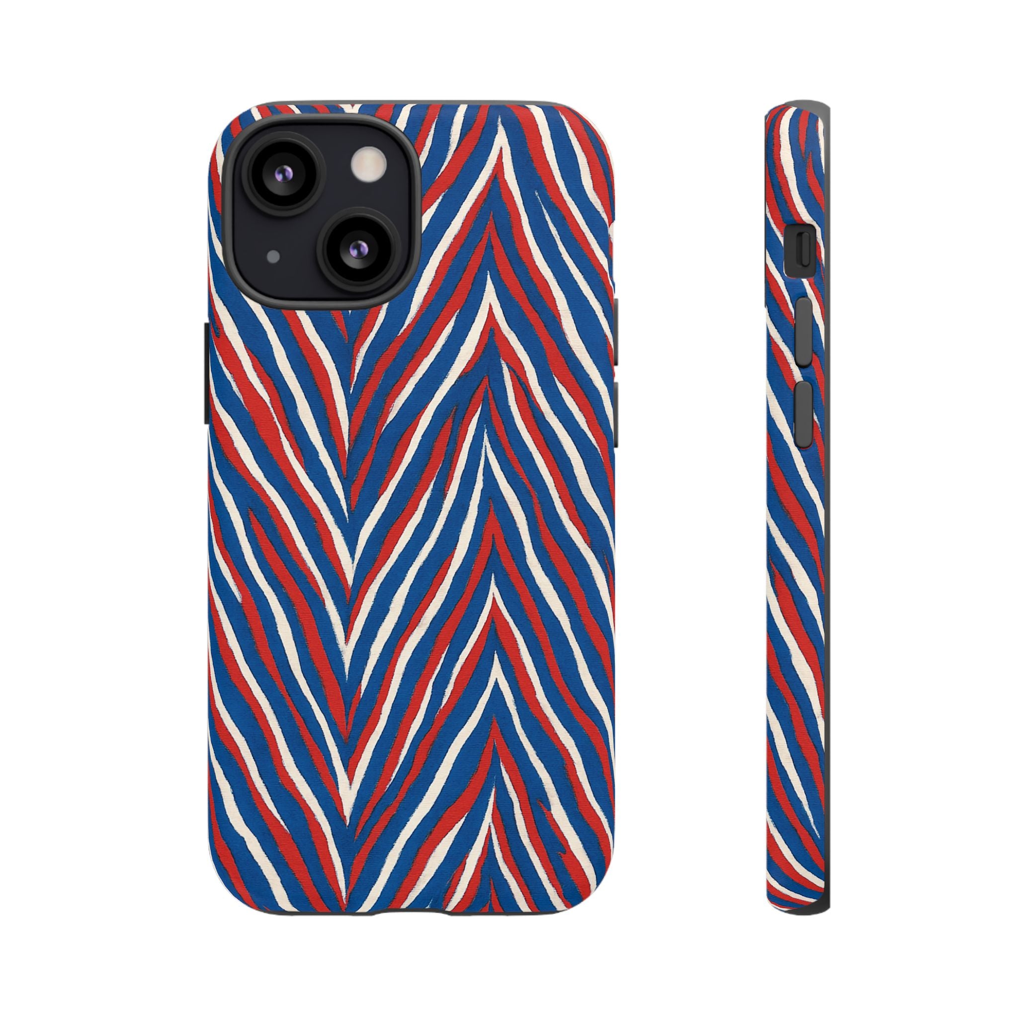 Red White Blue Zebra Stripe Tough Case | Patriotic Phone Cover