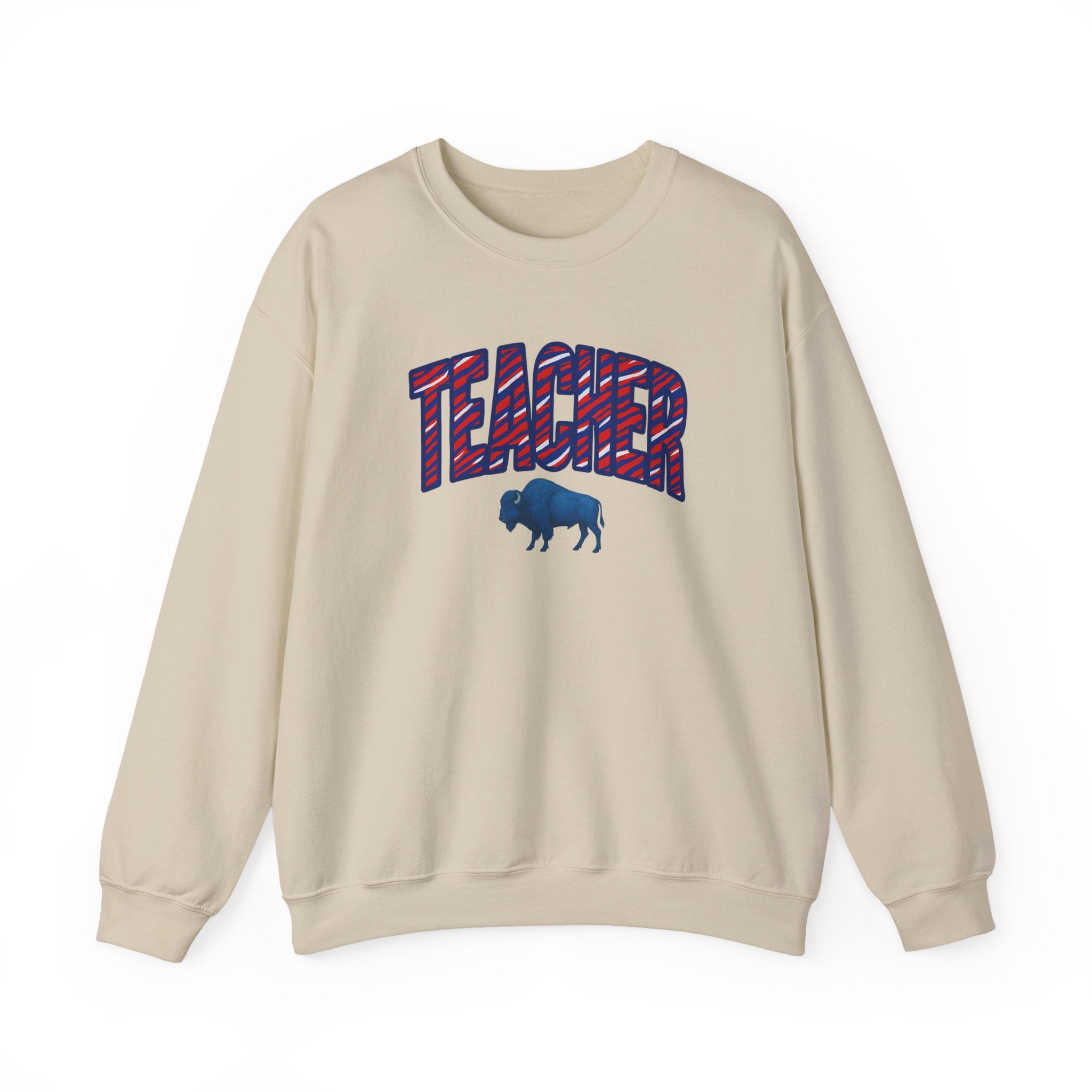 Teacher buffalo plaid arch Sweatshirt | Teacher crewneck