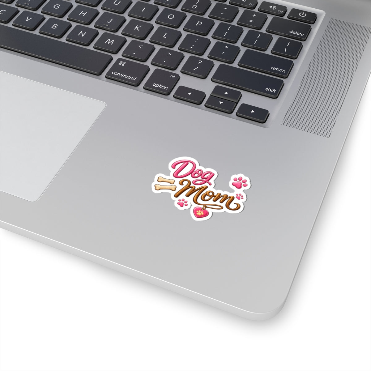 Dog Mom kiss-cut Sticker | paw prints, bones, heart tag