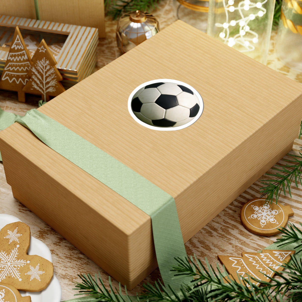 Soccer Ball Sticker | Kiss-Cut Vinyl Soccer Decal, Sports Laptop Sticker