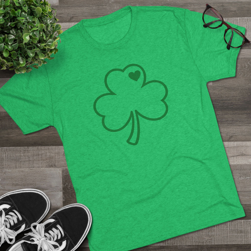 St. Patrick’s Shamrock Tee — Simple Clover with Heart Graphic