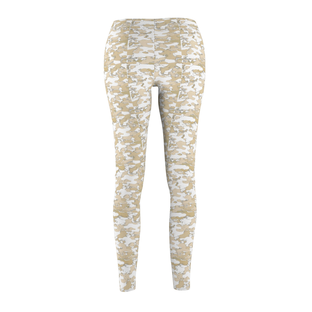 Neutral Camo Leggings Casual Leggings | All-Over Print