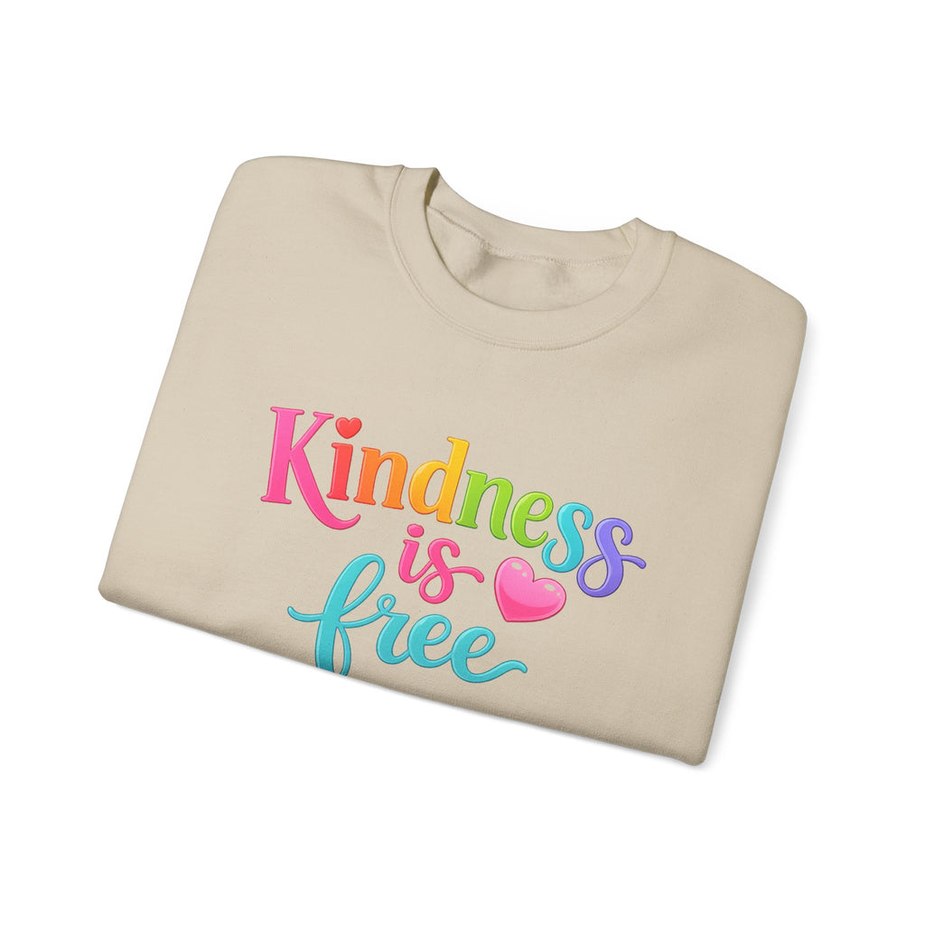 Kindness is Free sweatshirt | Crewneck, Rainbow Script