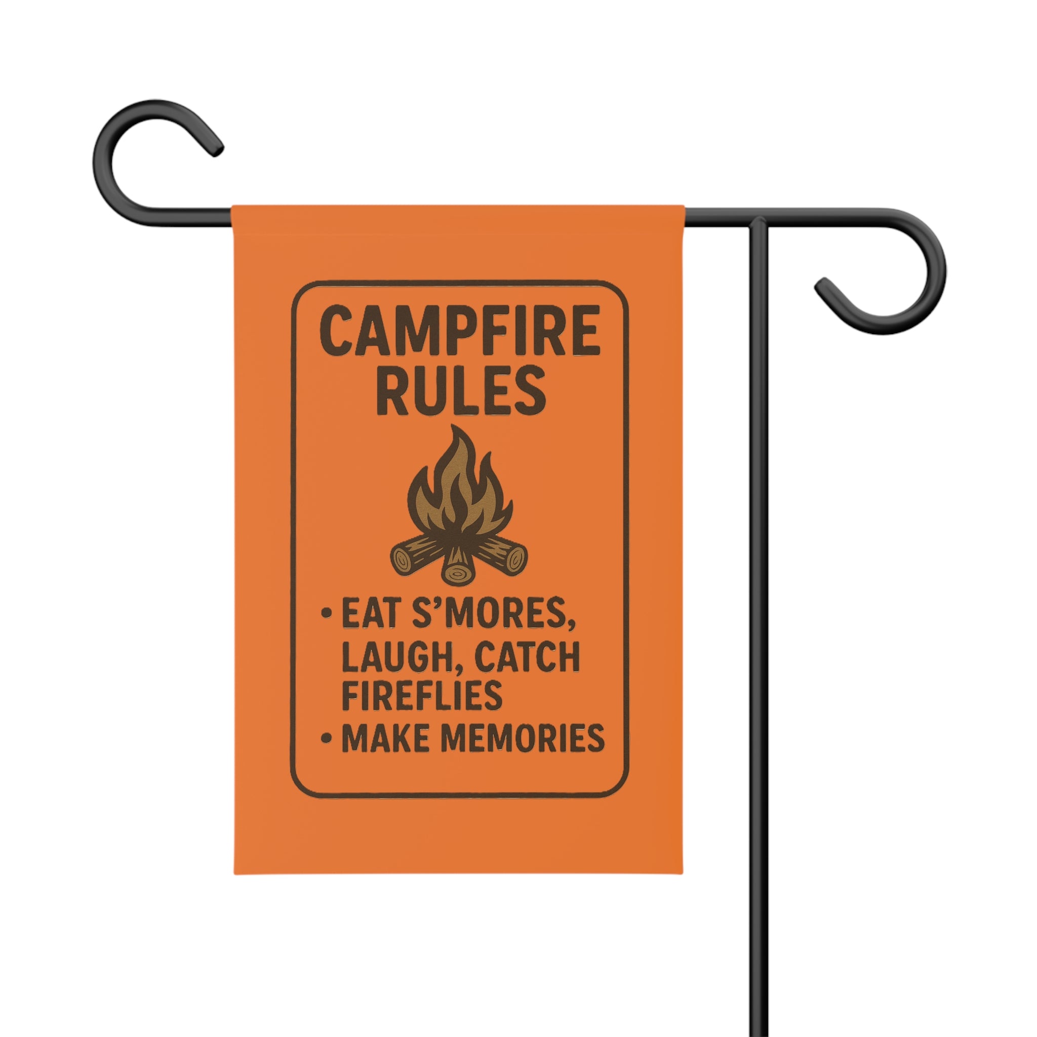 Campfire Rules Garden Banner | Outdoor Camping Sign, S'mores Firefly Memories