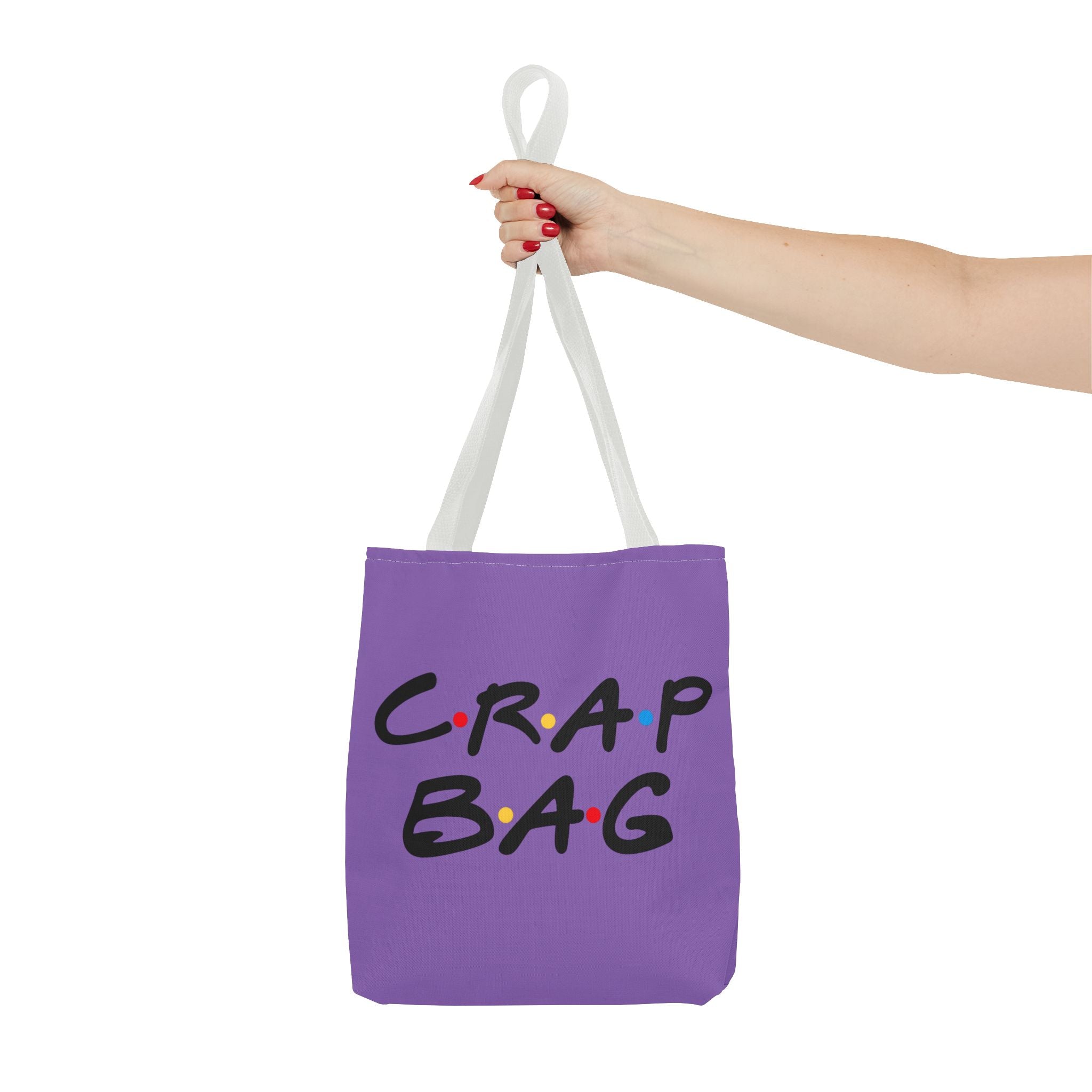 Friends Crap Bag Tote Bag | Purple All-Over Print Tote