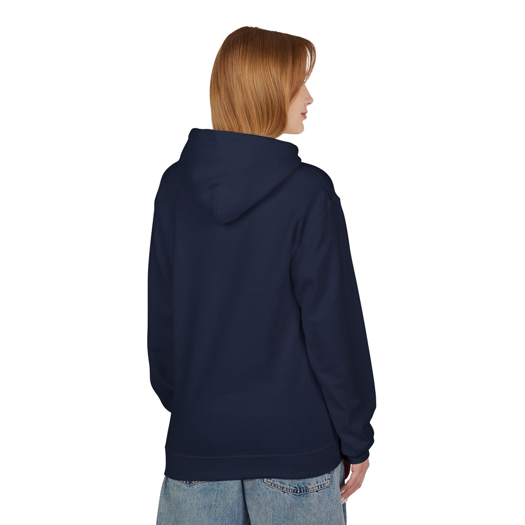 Sitting Labrador Dog Hoodie | Minimal Small Dog Silhouette, White Pullover