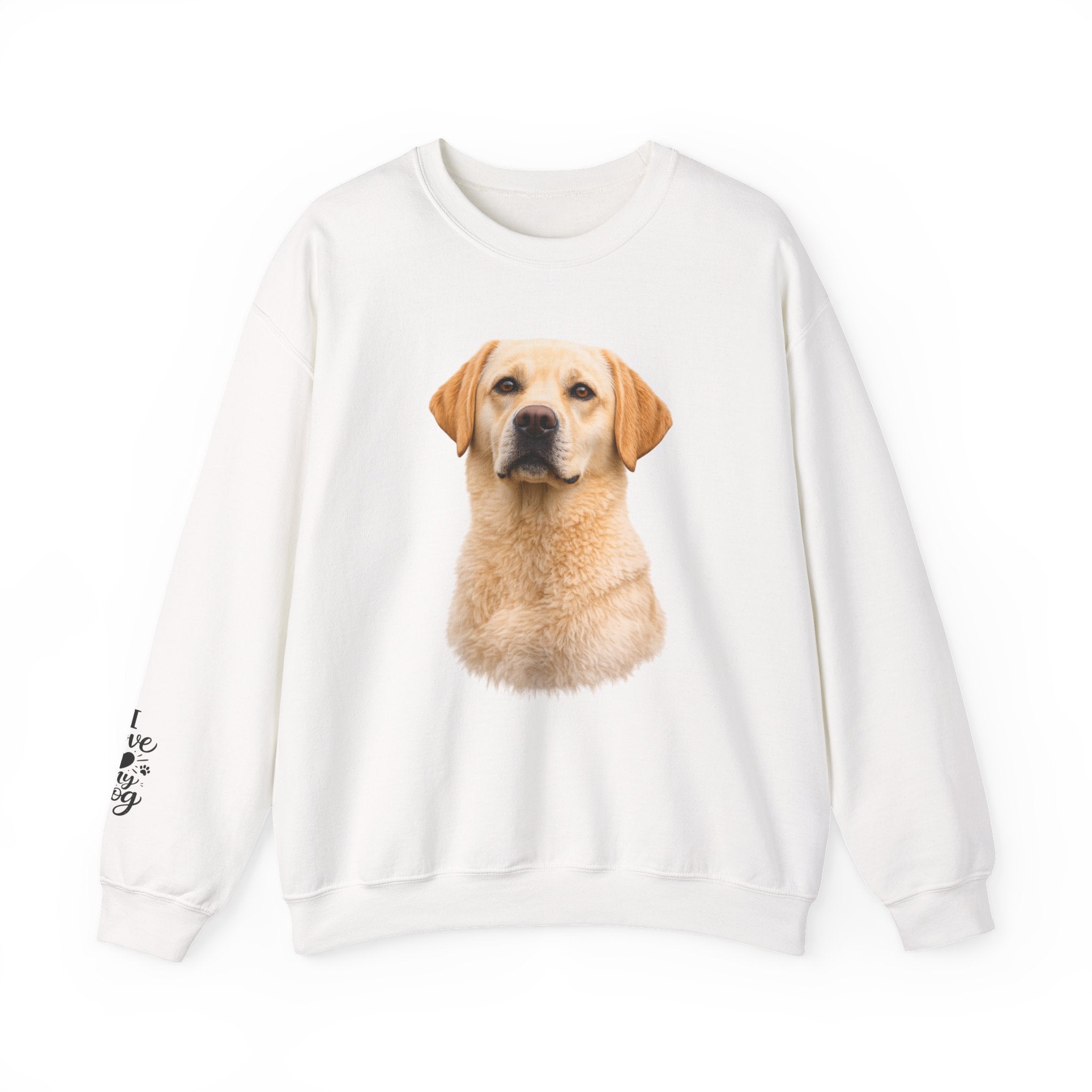 Yellow Labrador Retriever Portrait Sweatshirt | Dog Face Crewneck