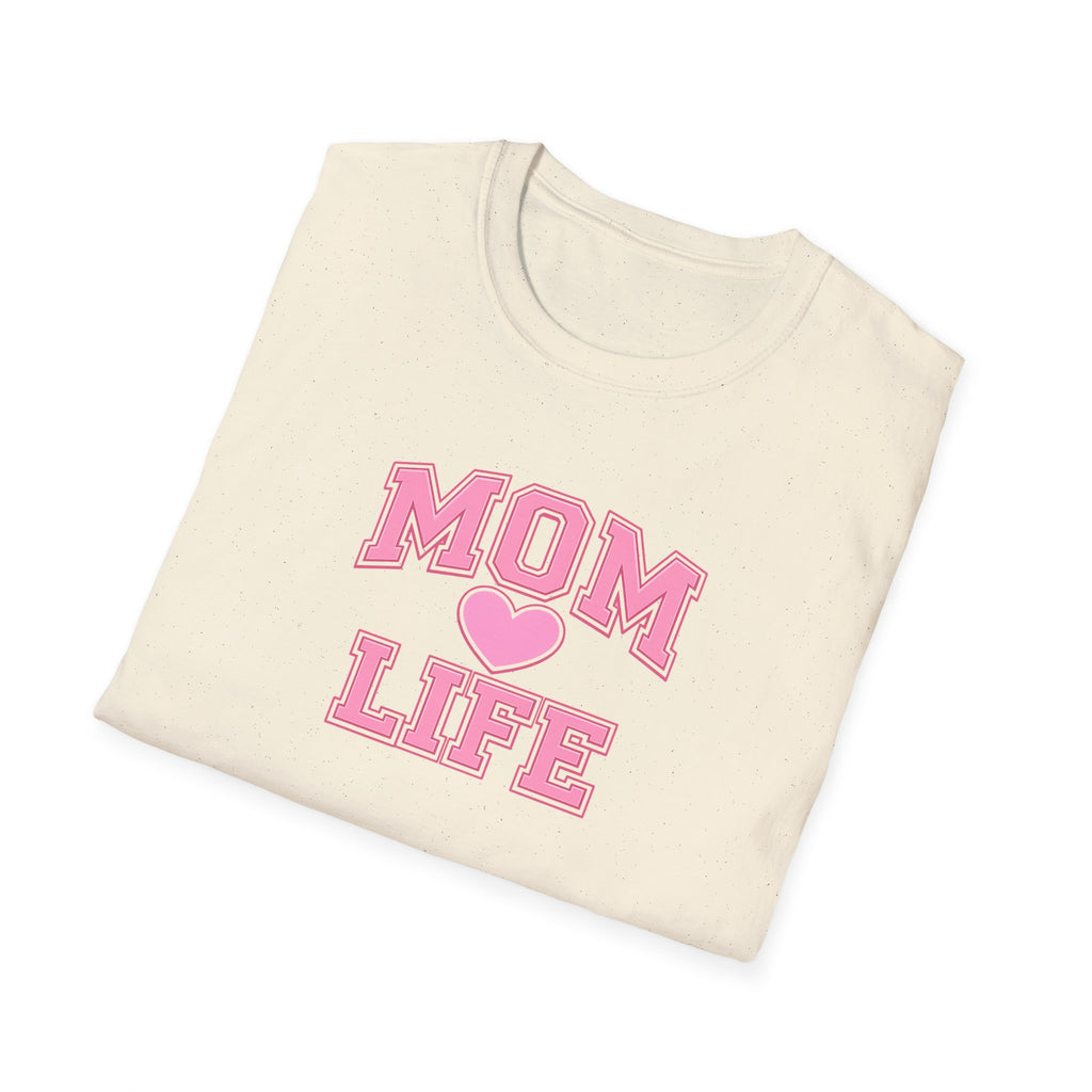 Mom Life Tee — Pink Retro Mom Heart T-Shirt
