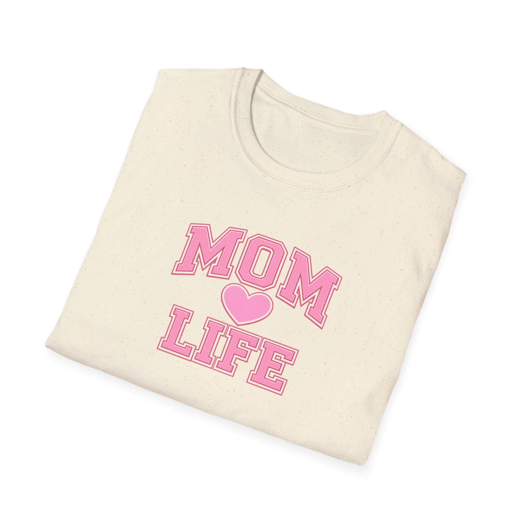 Mom Life Tee — Pink Retro Mom Heart T-Shirt