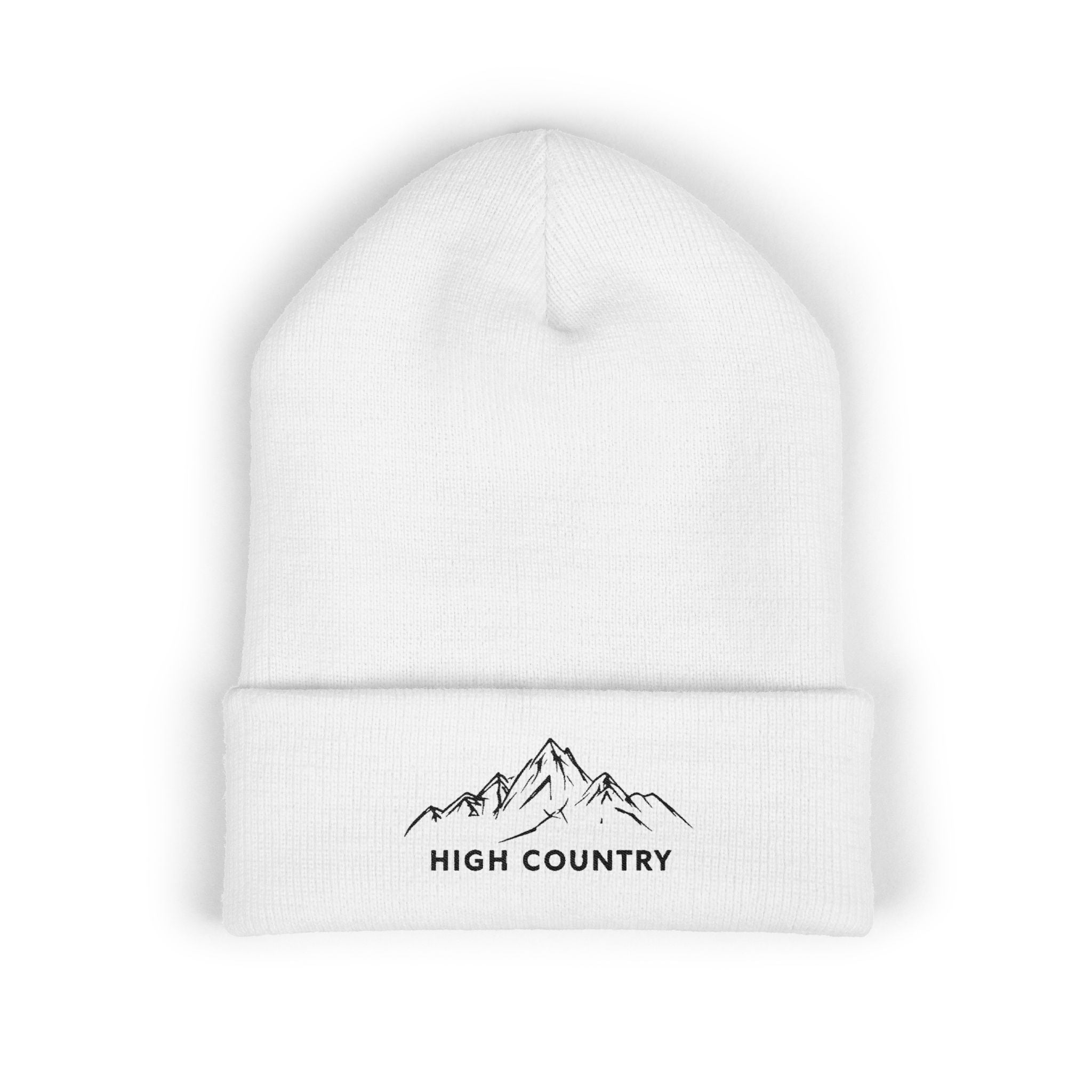 Embroidered Mountain Logo Beanie, Winter Ski Accessories, Outdoor Adventure Hat, Nature Lover Gift, Ski Trip Apparel