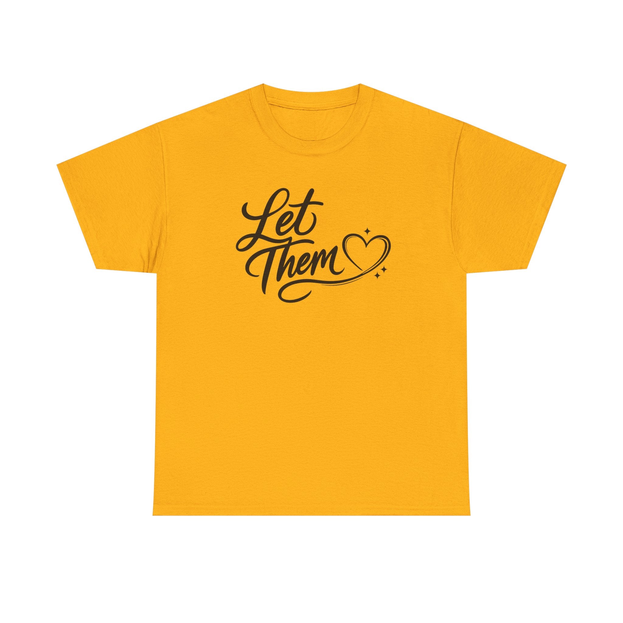 Let Them Script Heart T-Shirt | Handlettered Typography, Minimal Tee