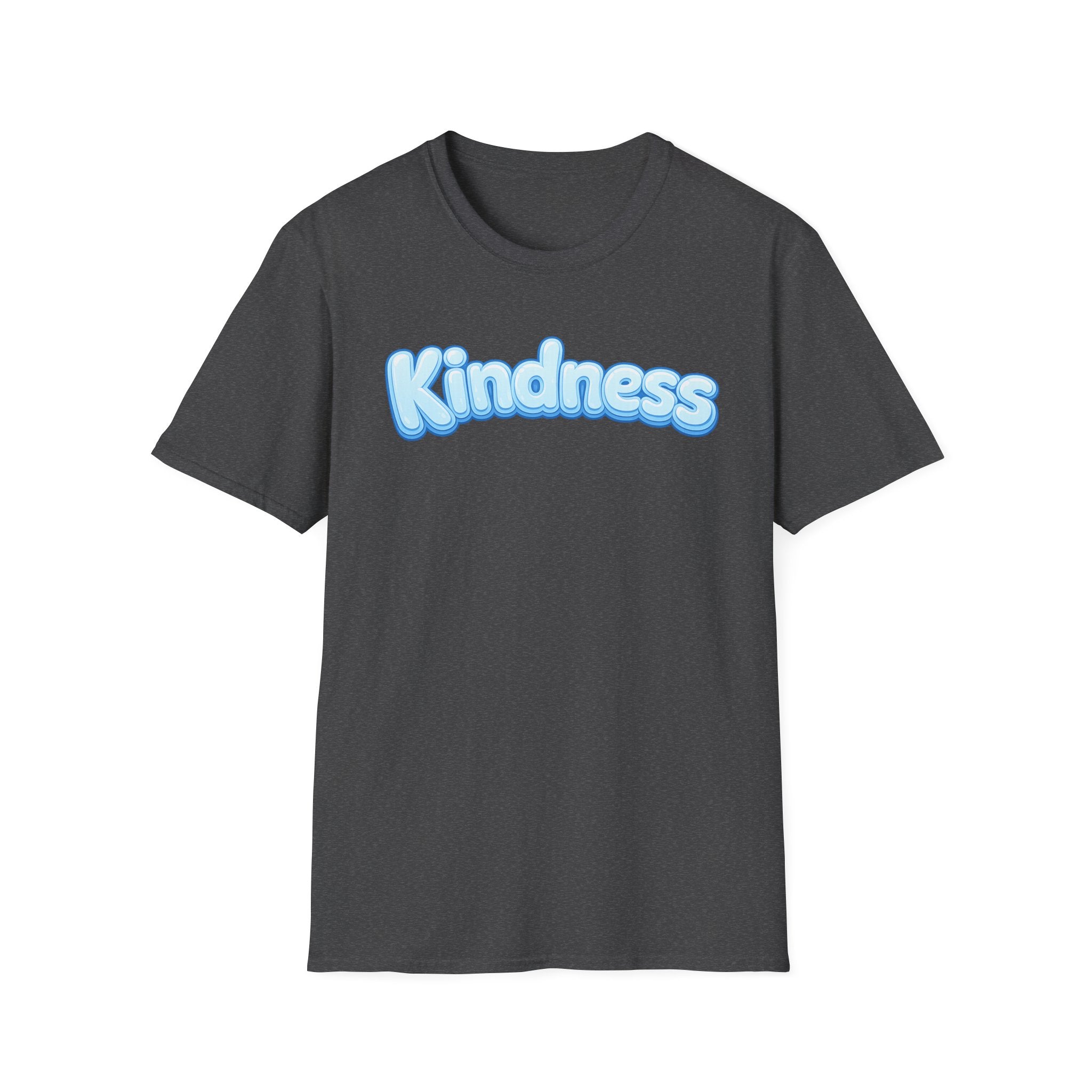 Kindness bubble text T-Shirt | Positive message, pastel blue lettering
