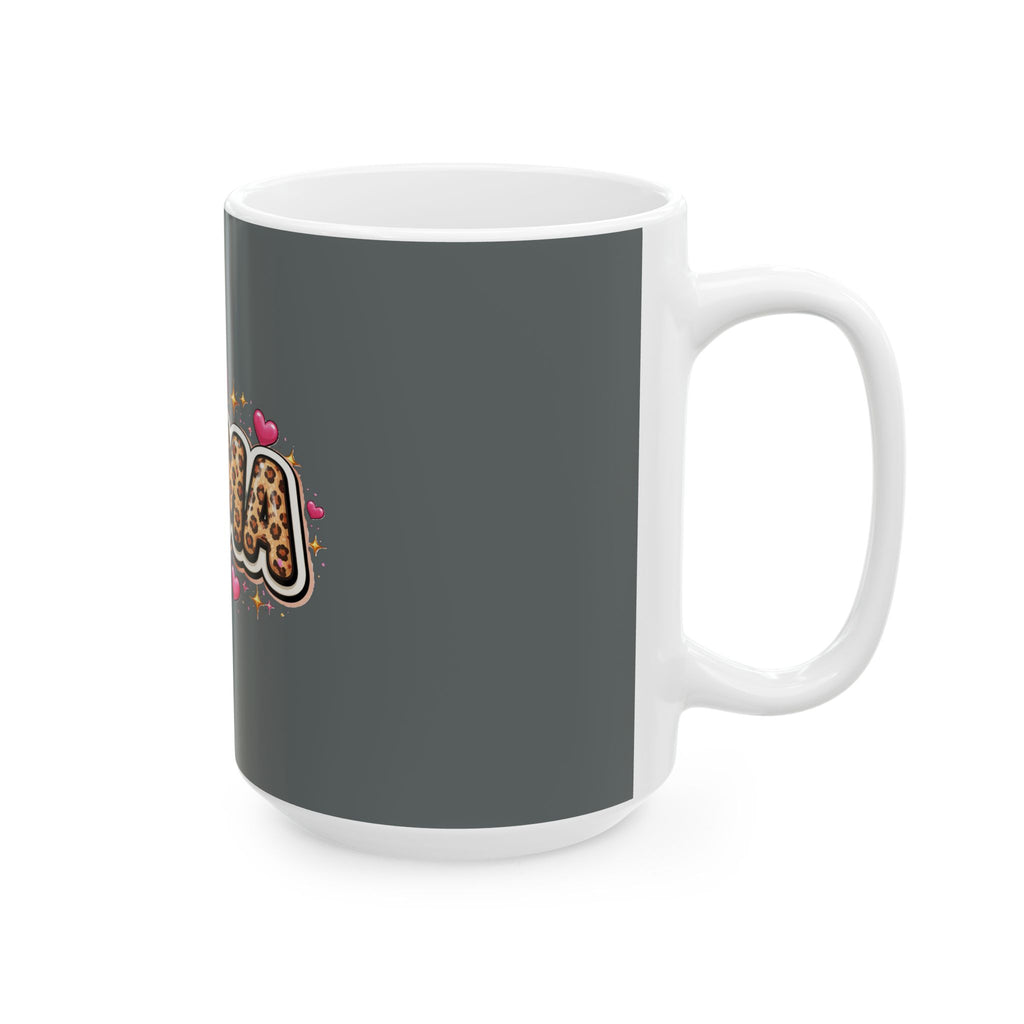 Mama Leopard Print Hearts Mug — Cute Mother’s Day Coffee Cup (11oz or 15oz)