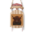 Highland Cow Sled Ornaments