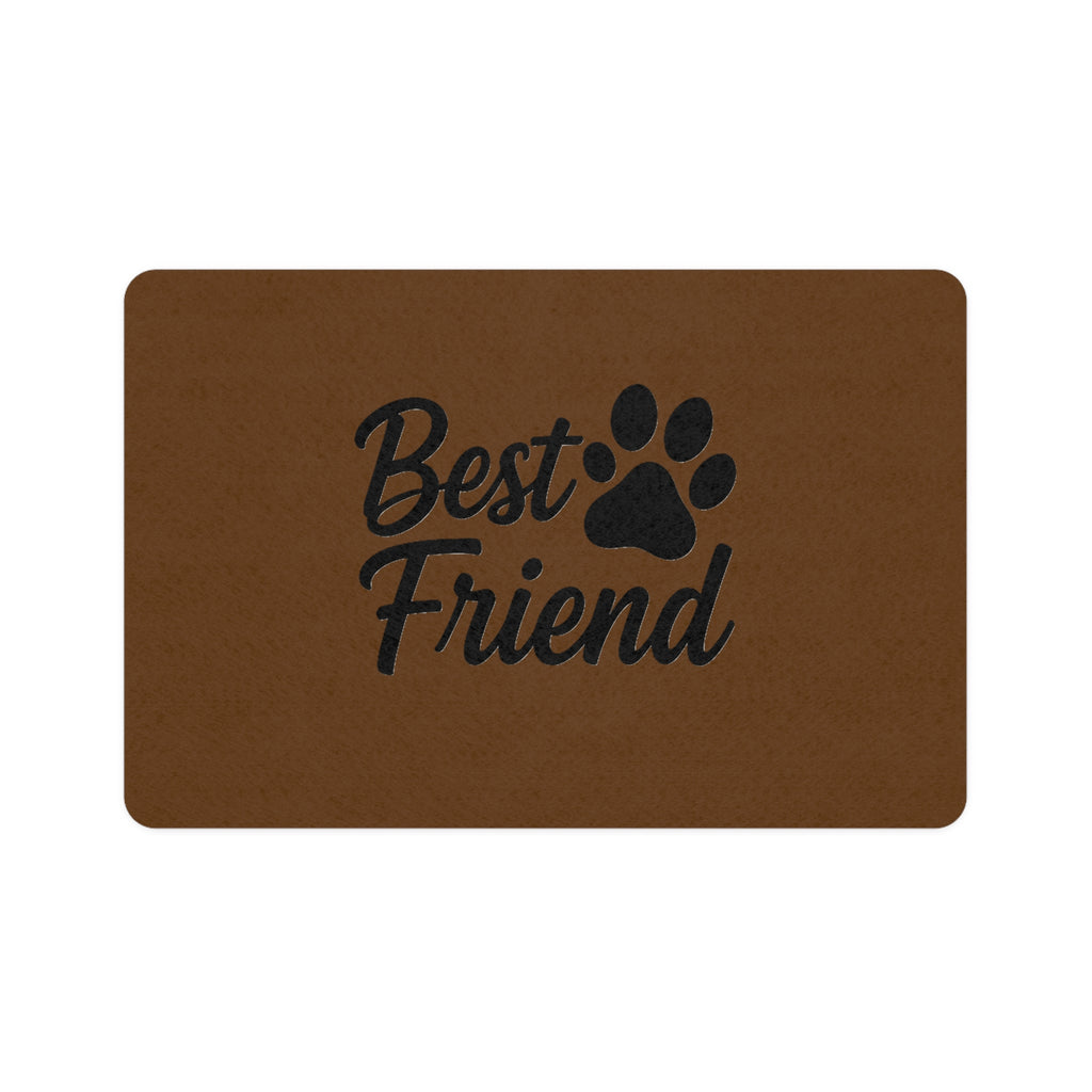 Best Friend paw print Pet Food Mat | 12x18 feeding mat