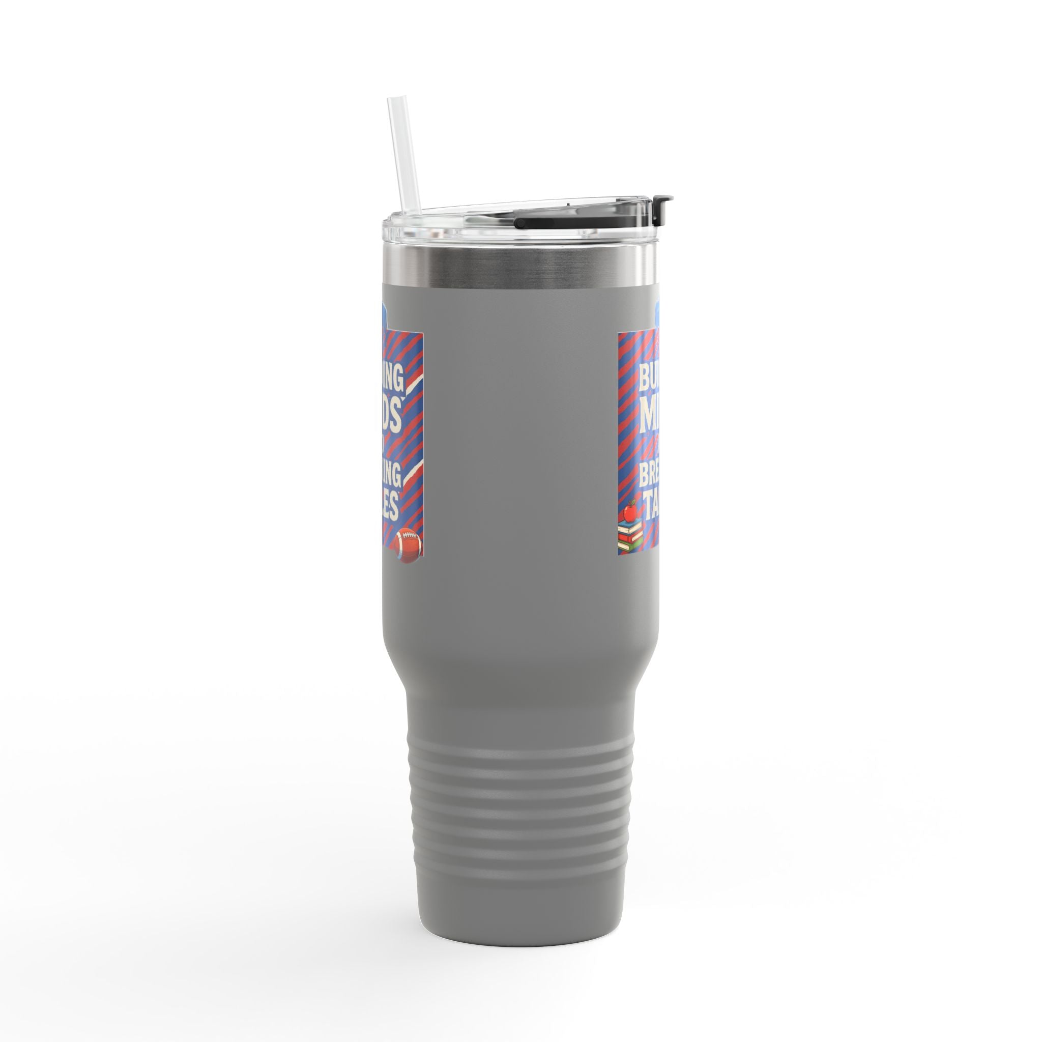 Building Minds and Breaking Tables 40oz Travel Mug | Teacher Humor