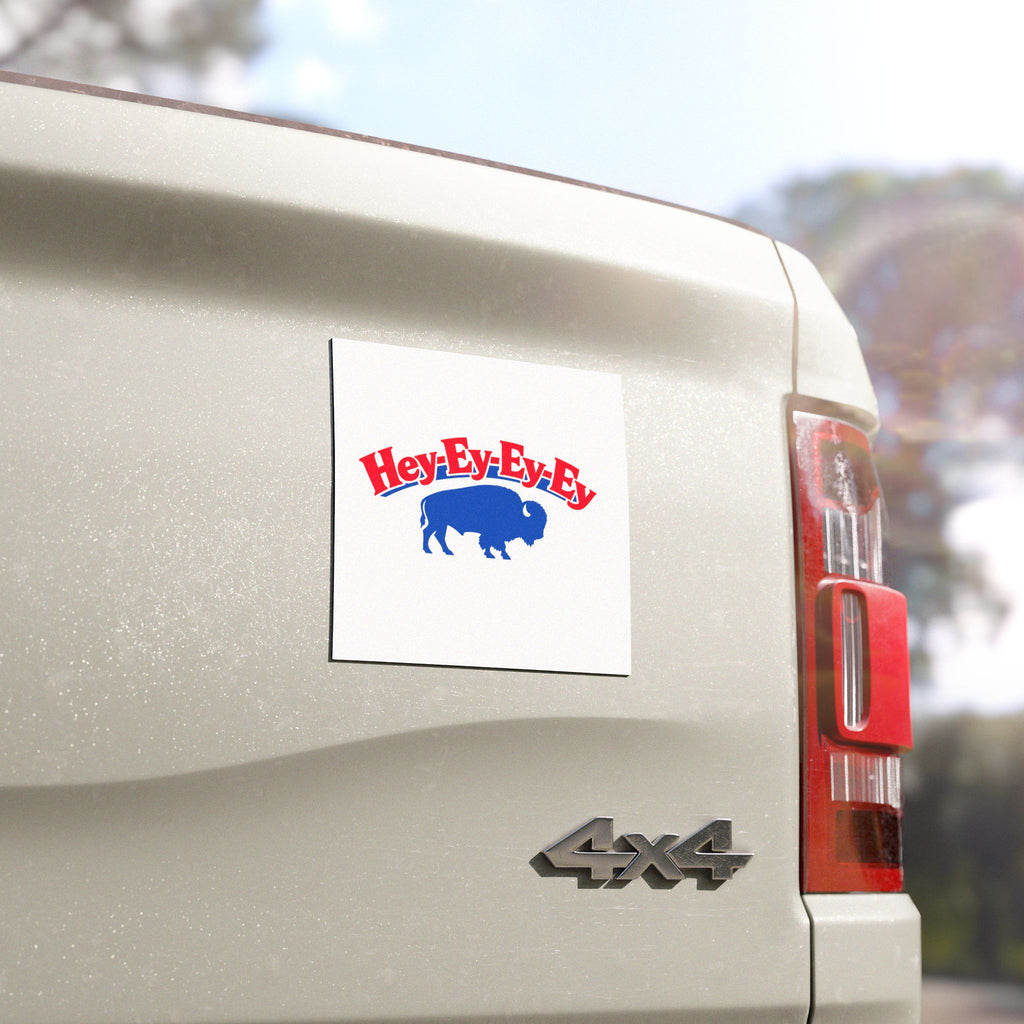 Hey-Ey-Ey-Ey Buffalo Car Magnet | Blue Buffalo Silhouette