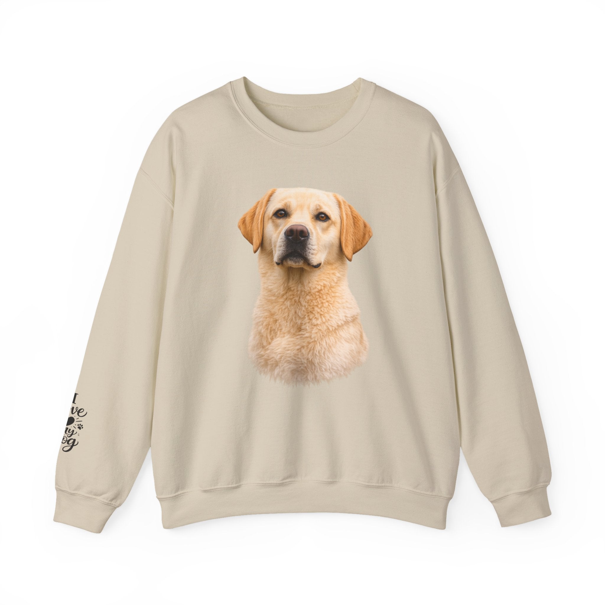 Yellow Labrador Retriever Portrait Sweatshirt | Dog Face Crewneck