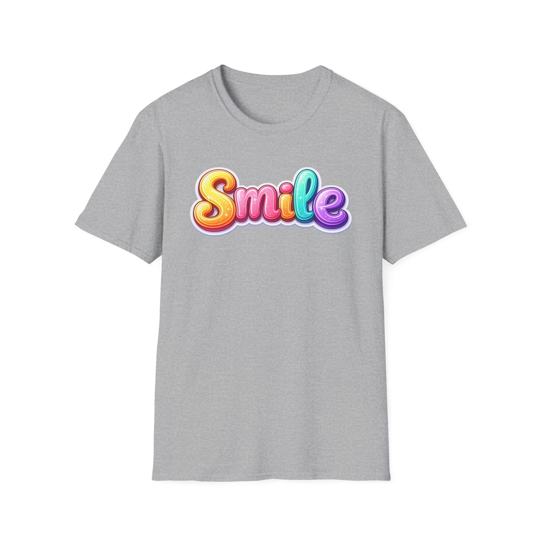 Smile colorful bubble text T-Shirt | rainbow typography