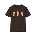 Rock Paper Scissors T-Shirt | Hand Emoji Design, Casual Tee