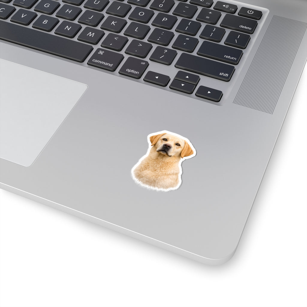 Yellow Labrador Portrait Sticker | Kiss-Cut Dog Sticker