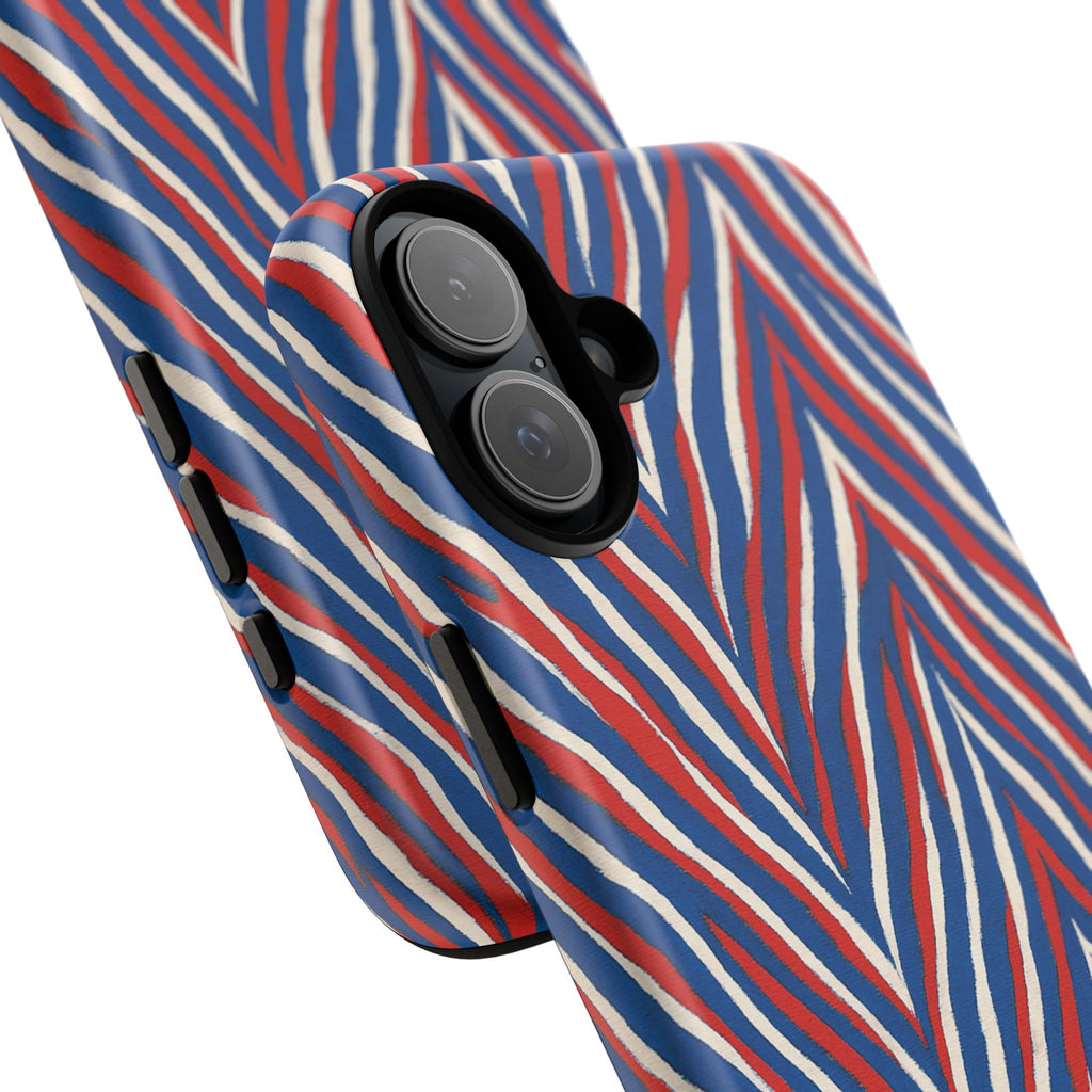 Red White Blue Zebra Stripe Tough Case | Patriotic Phone Cover