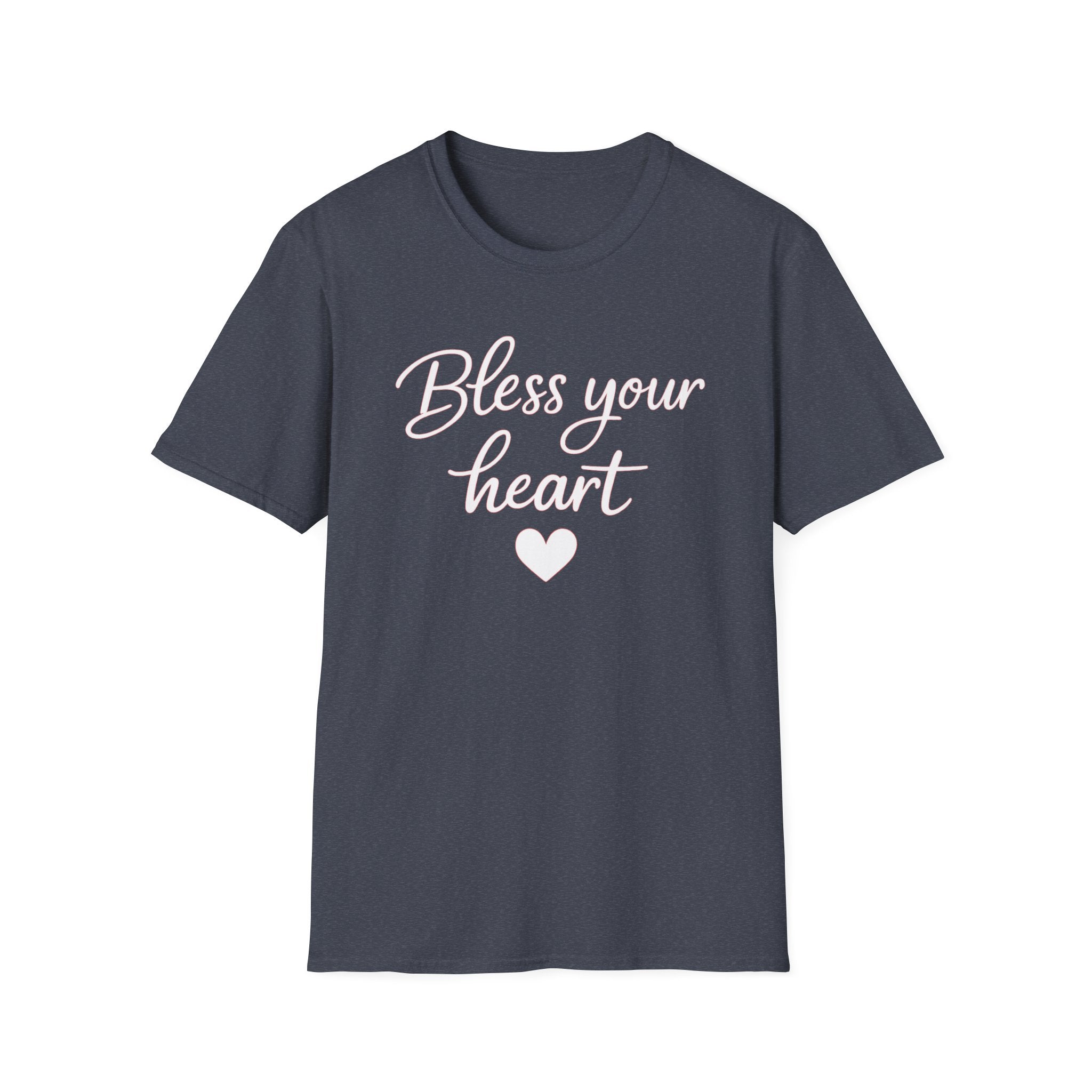 Bless Your Heart T-Shirt | Southern Phrase, Script Heart Design