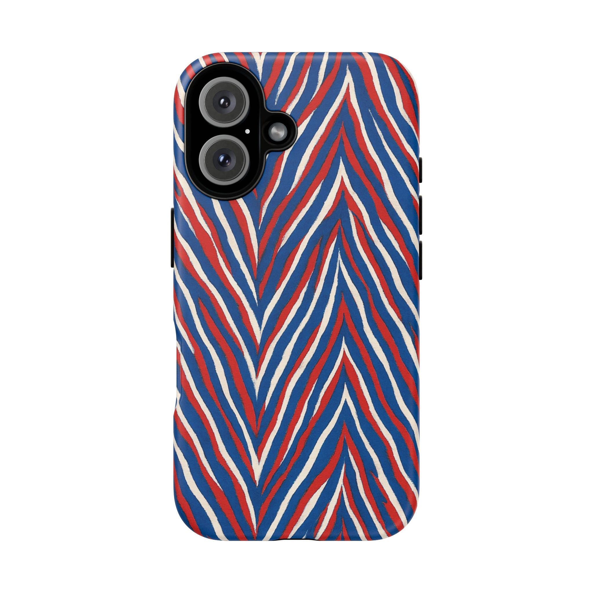 Red White Blue Zebra Stripe Tough Case | Patriotic Phone Cover