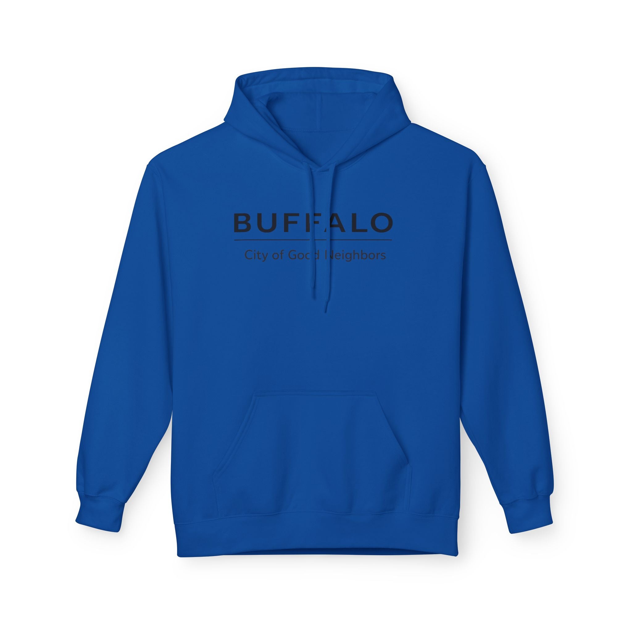 BUFFALO City of Good Neighbors Hoodie | Buffalo NY Minimal Text Pullover
