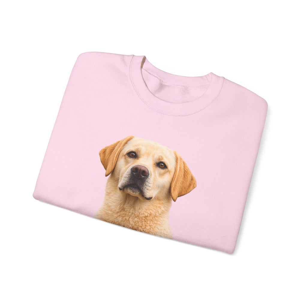 Yellow Labrador Retriever Portrait Sweatshirt | Dog Face Crewneck