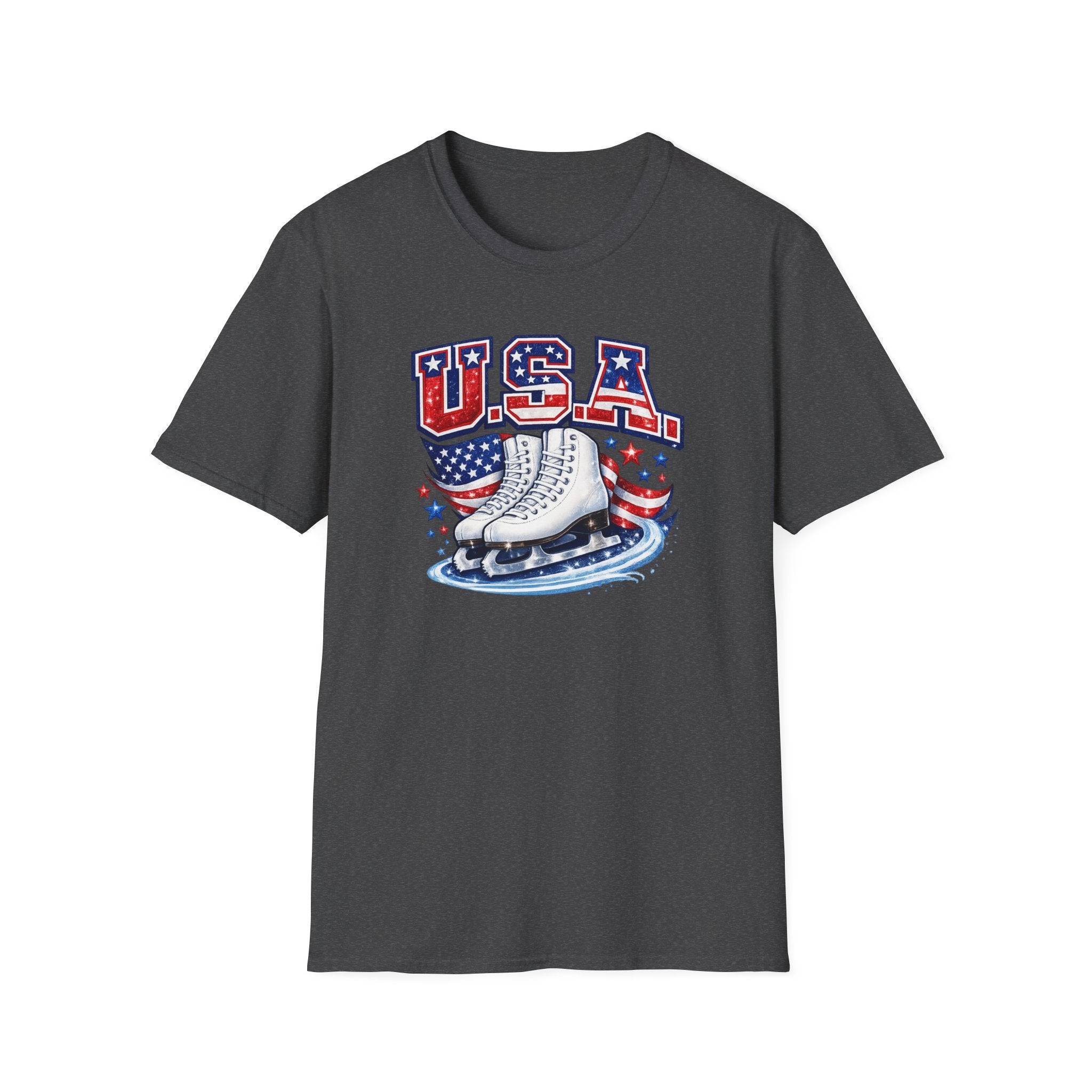 U.S.A. figure skating Unisex Softstyle T-Shirt