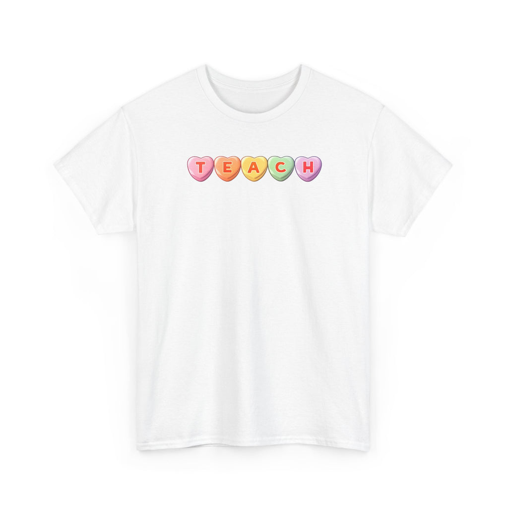 Valentine's Day TEACH Unisex Cotton Tee