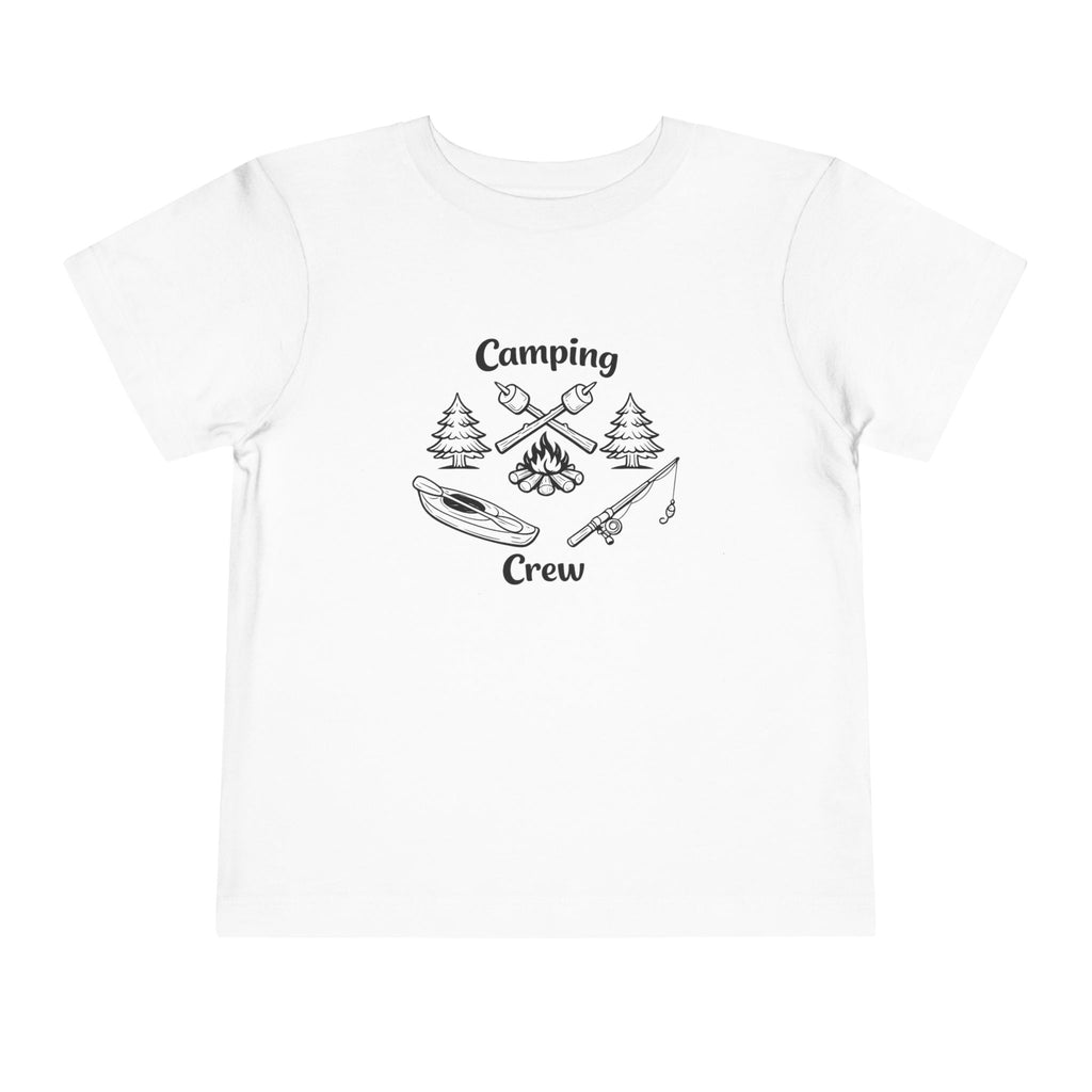 Camping Crew Toddler Tee | Kids Outdoor Camping Shirt, Kayak Fishing Bonfire Design