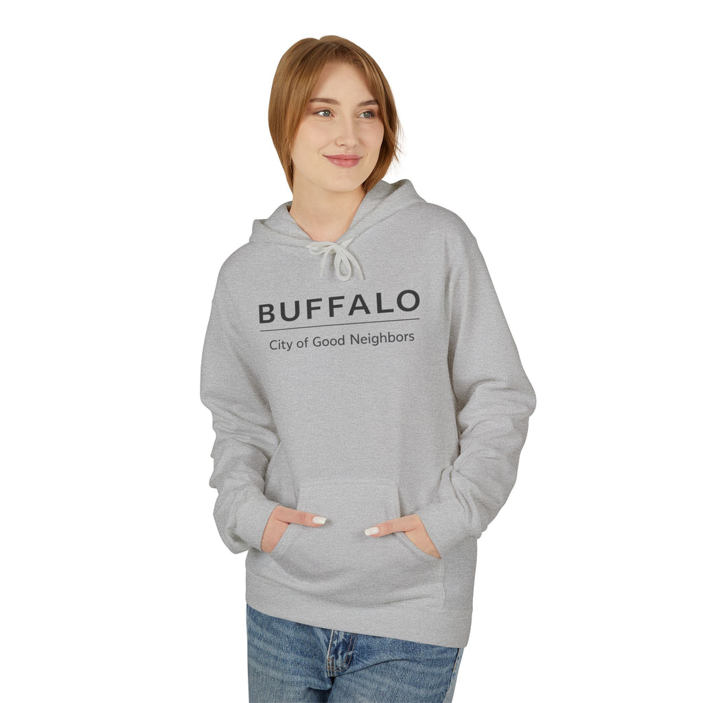 BUFFALO City of Good Neighbors Hoodie | Buffalo NY Minimal Text Pullover