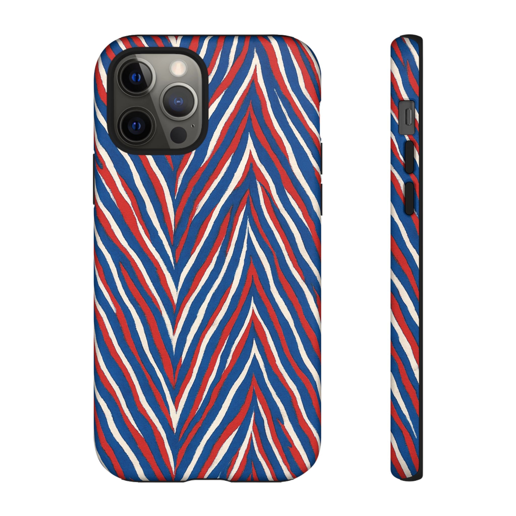 Red White Blue Zebra Stripe Tough Case | Patriotic Phone Cover