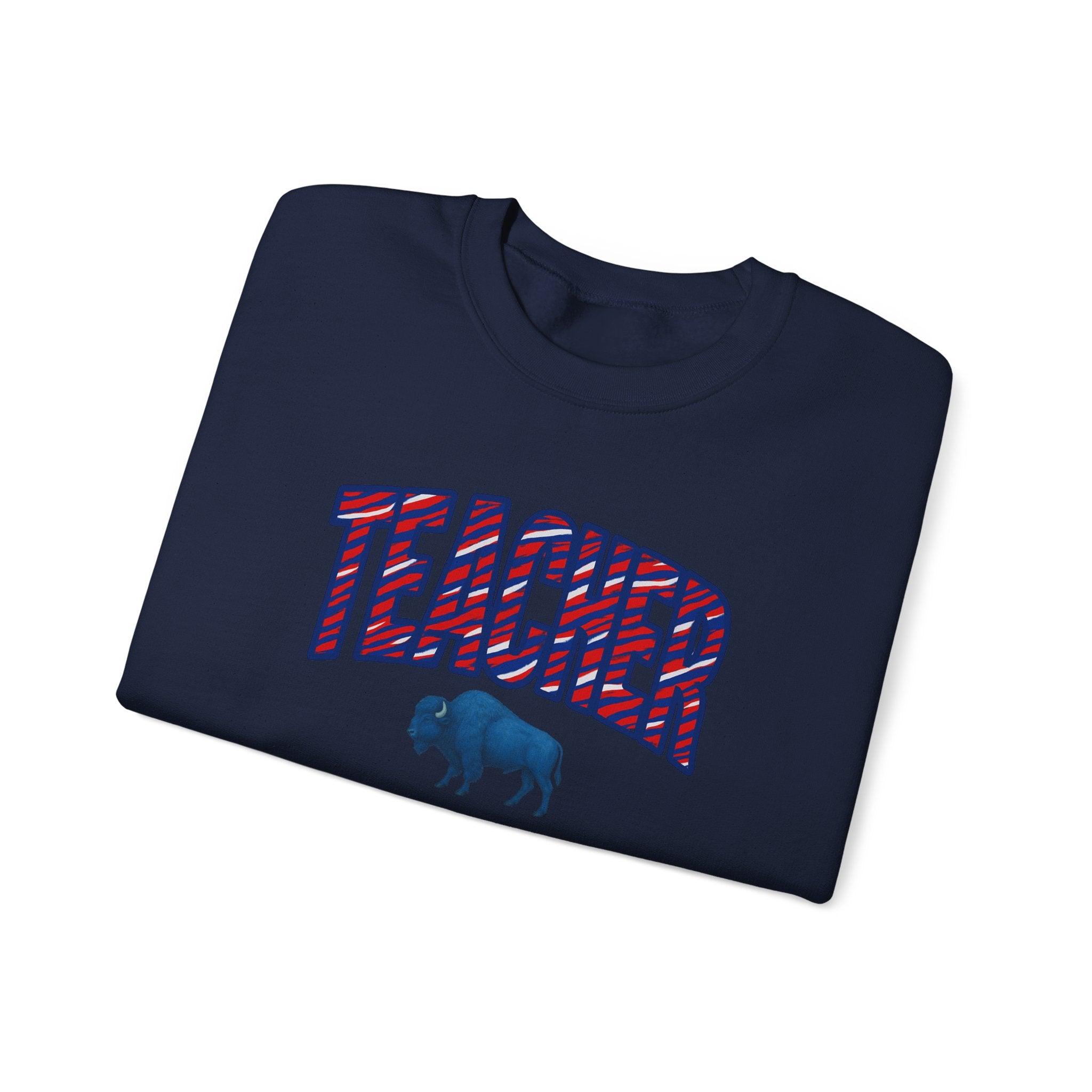 Teacher buffalo plaid arch Sweatshirt | Teacher crewneck