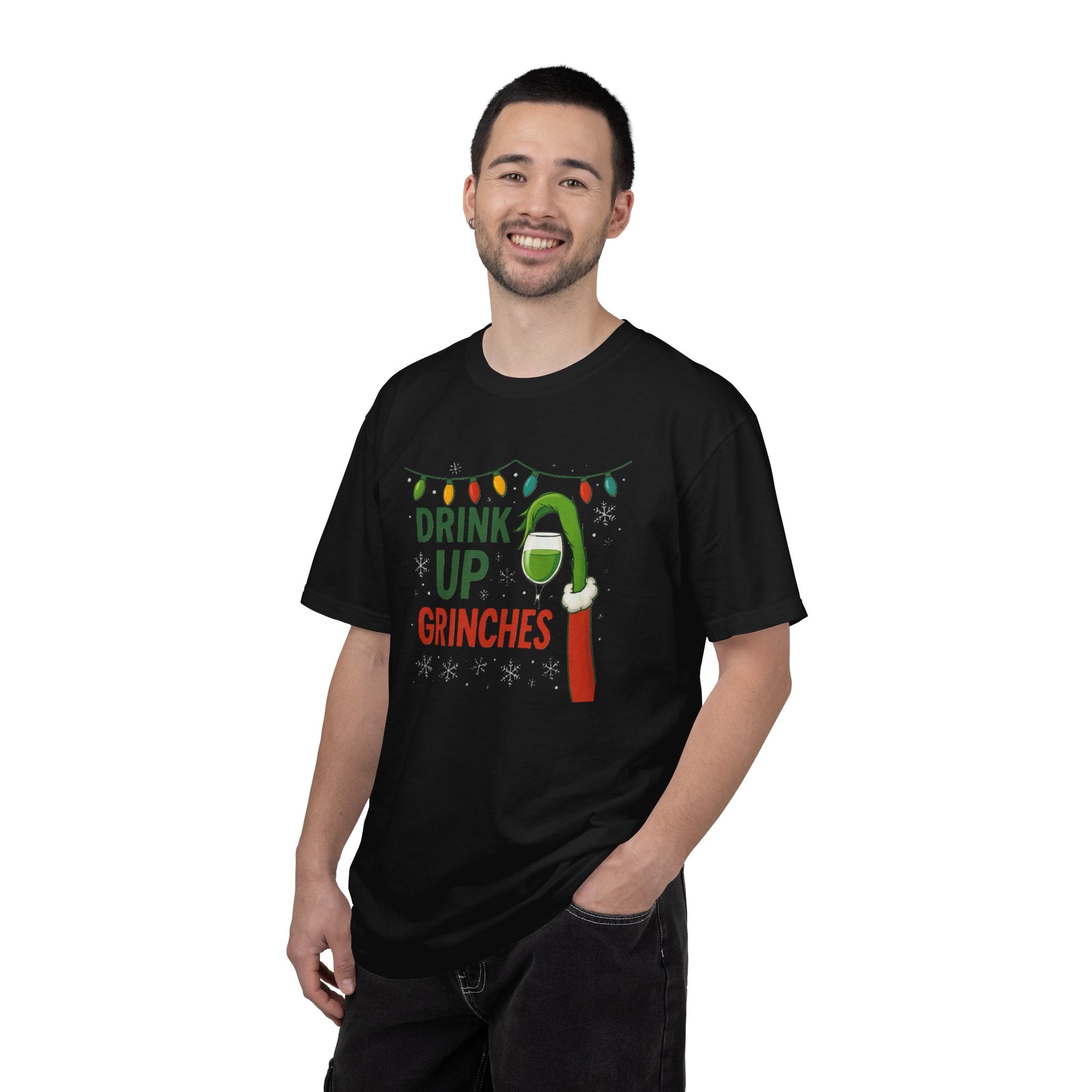 Drink Up Grinches T-Shirt | Grinch Holiday Illustration, Christmas Lights
