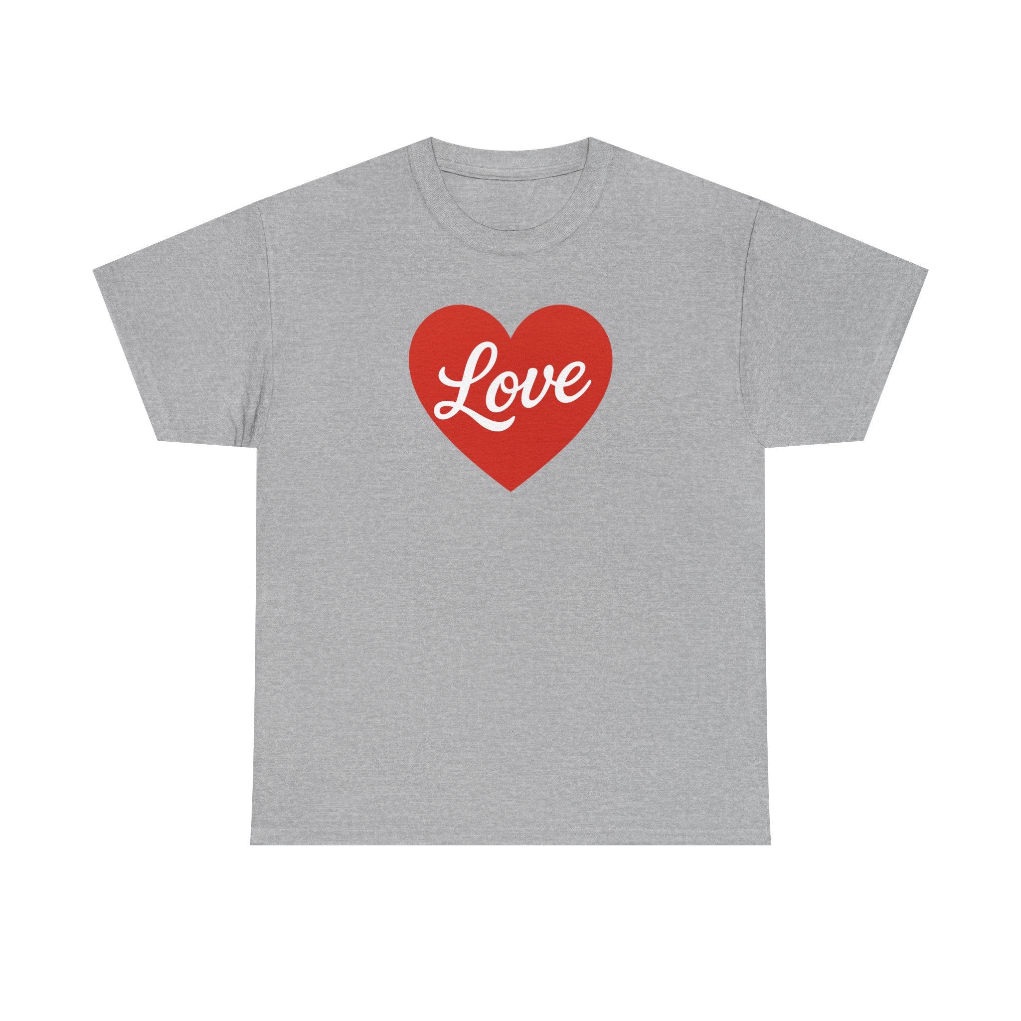 Red Heart Valentine's Day Love Script Tee
