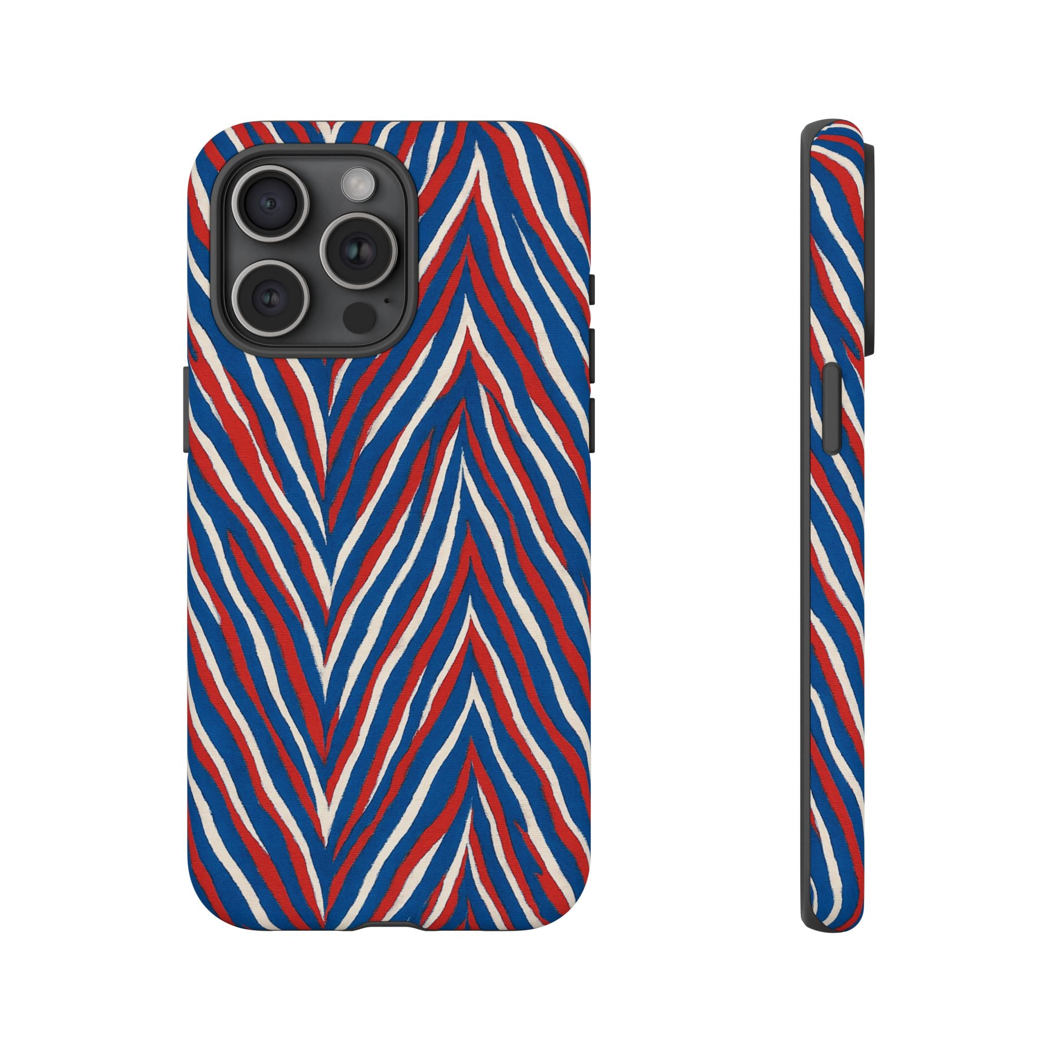 Red White Blue Zebra Stripe Tough Case | Patriotic Phone Cover